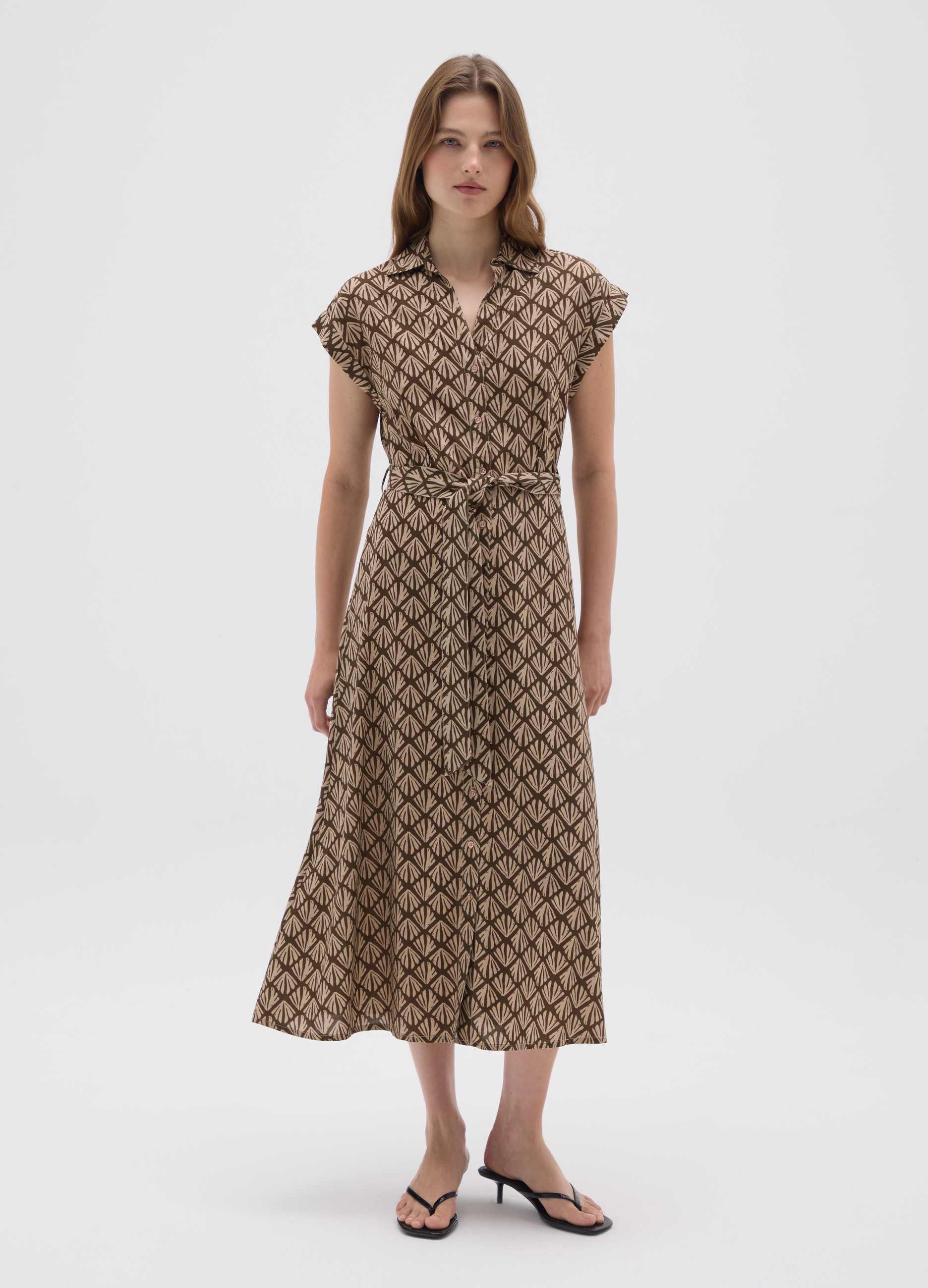 OVS , Abito Lungo In Pura Viscosa Multicolor, Donna, Multicolor, Taglia: XS