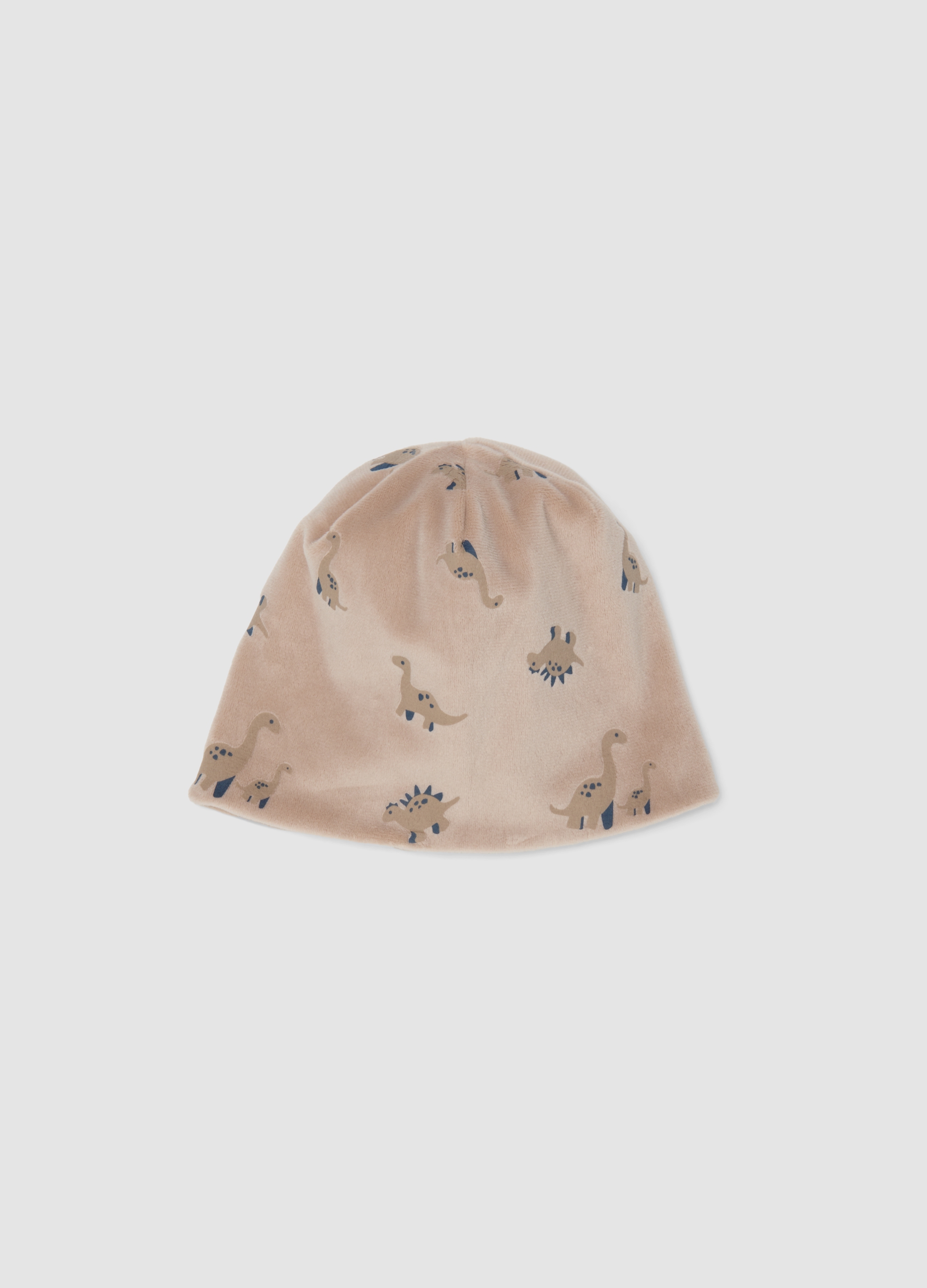 FAGOTTINO, Cappello Grigio In Tessuto Elasticizzato Con Stampa Dinosauri Per Bimbo, Bambino, Grigio, Taglia: 42-44