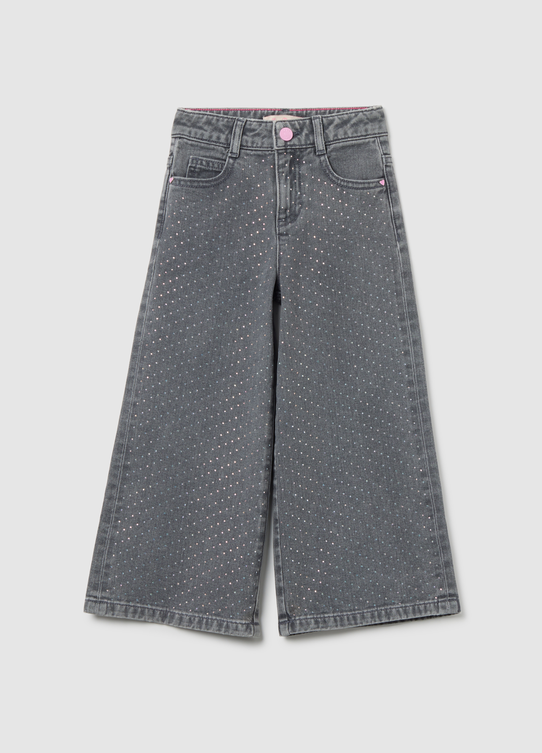 LOVE THERAPY, Vaqueros Grises De Algodón Para Niña, Niña, Gris, Talla: 8-9