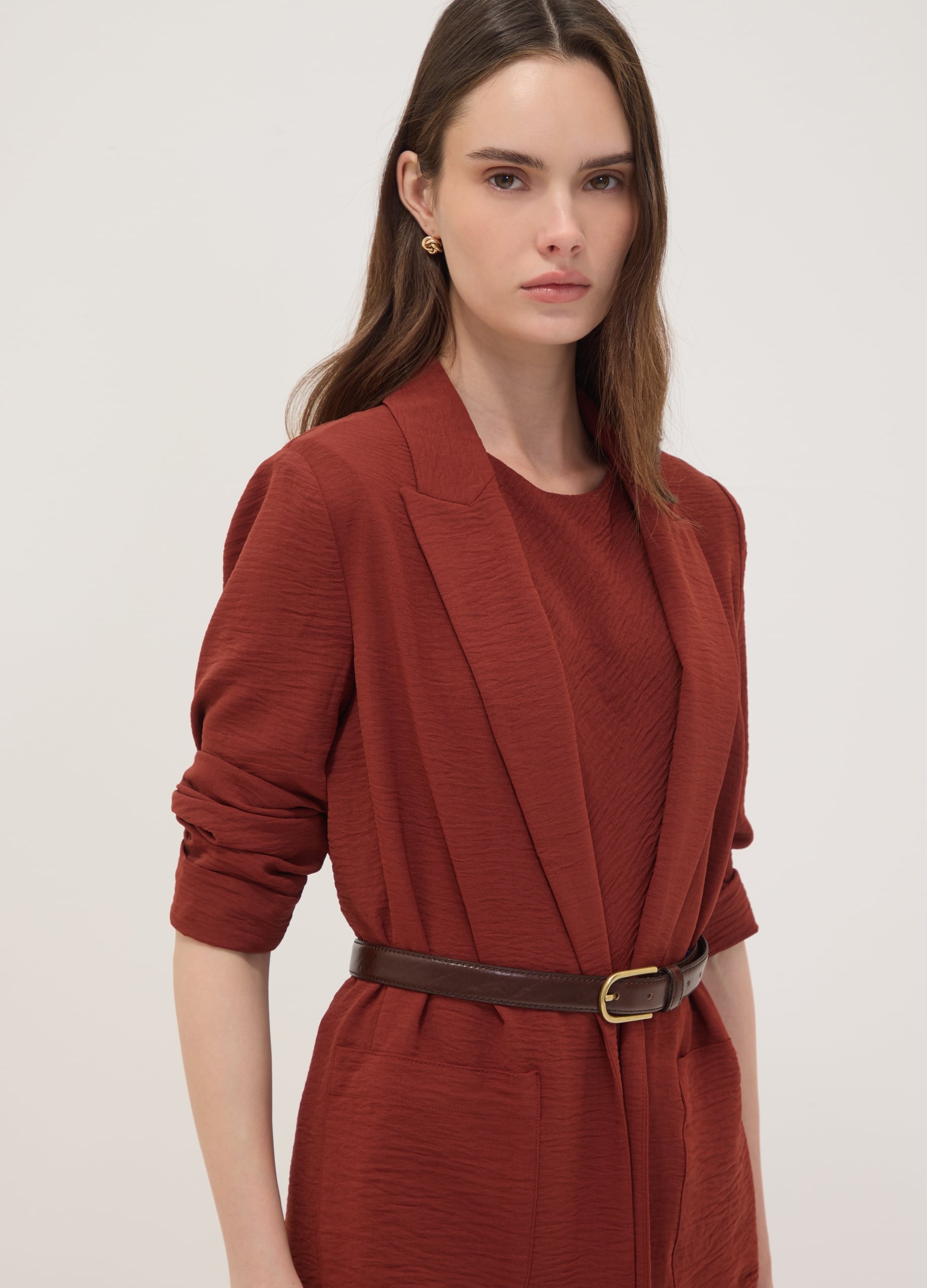 OVS, Blazer Rosso Regular Fit Con Rever Classico, Donna, Rosso, Taglia: S