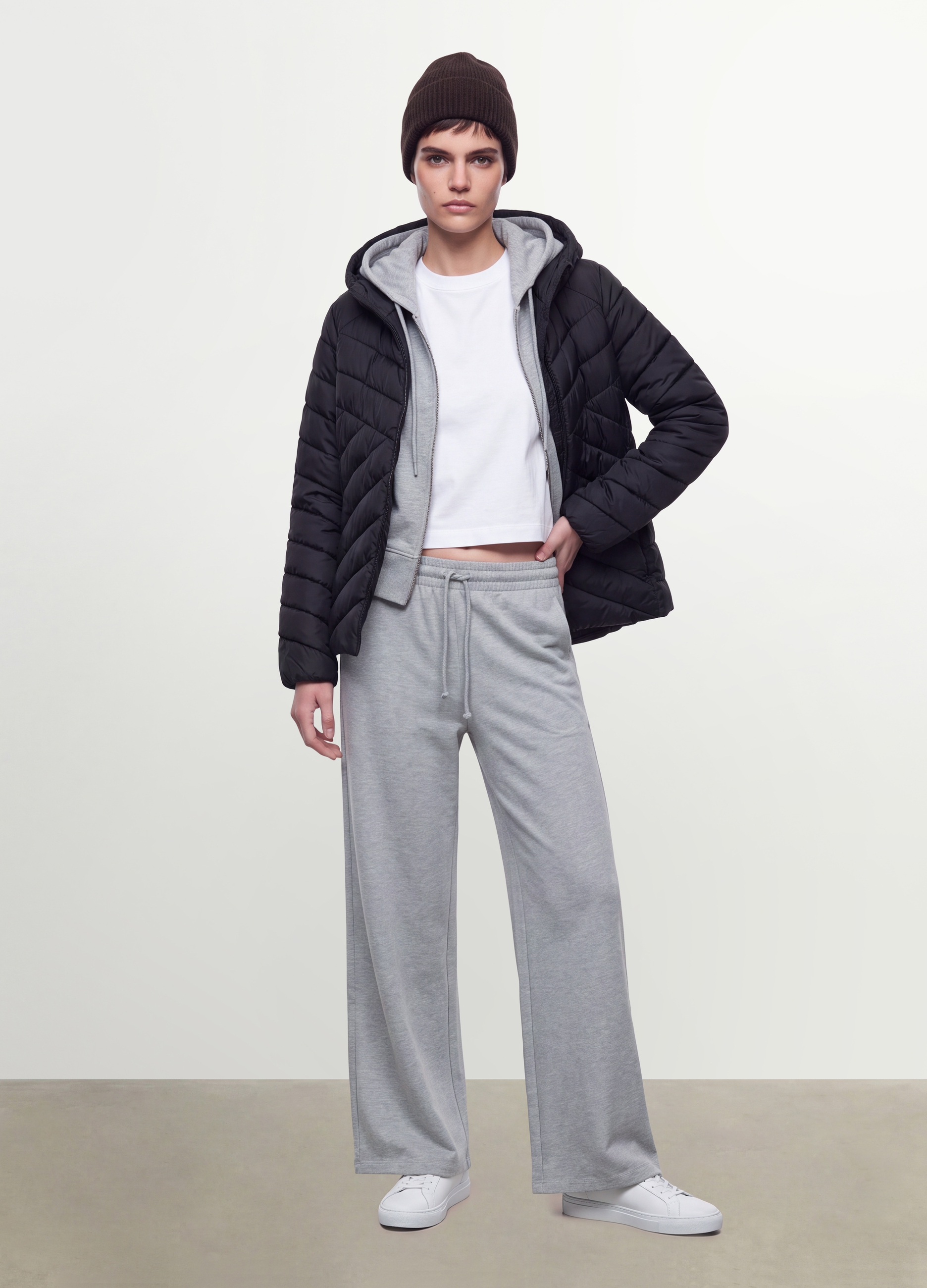 OVS, Giacca Ultralight Nera Trapuntata Con Cappuccio E Zip, Donna, Nero, Taglia: XL