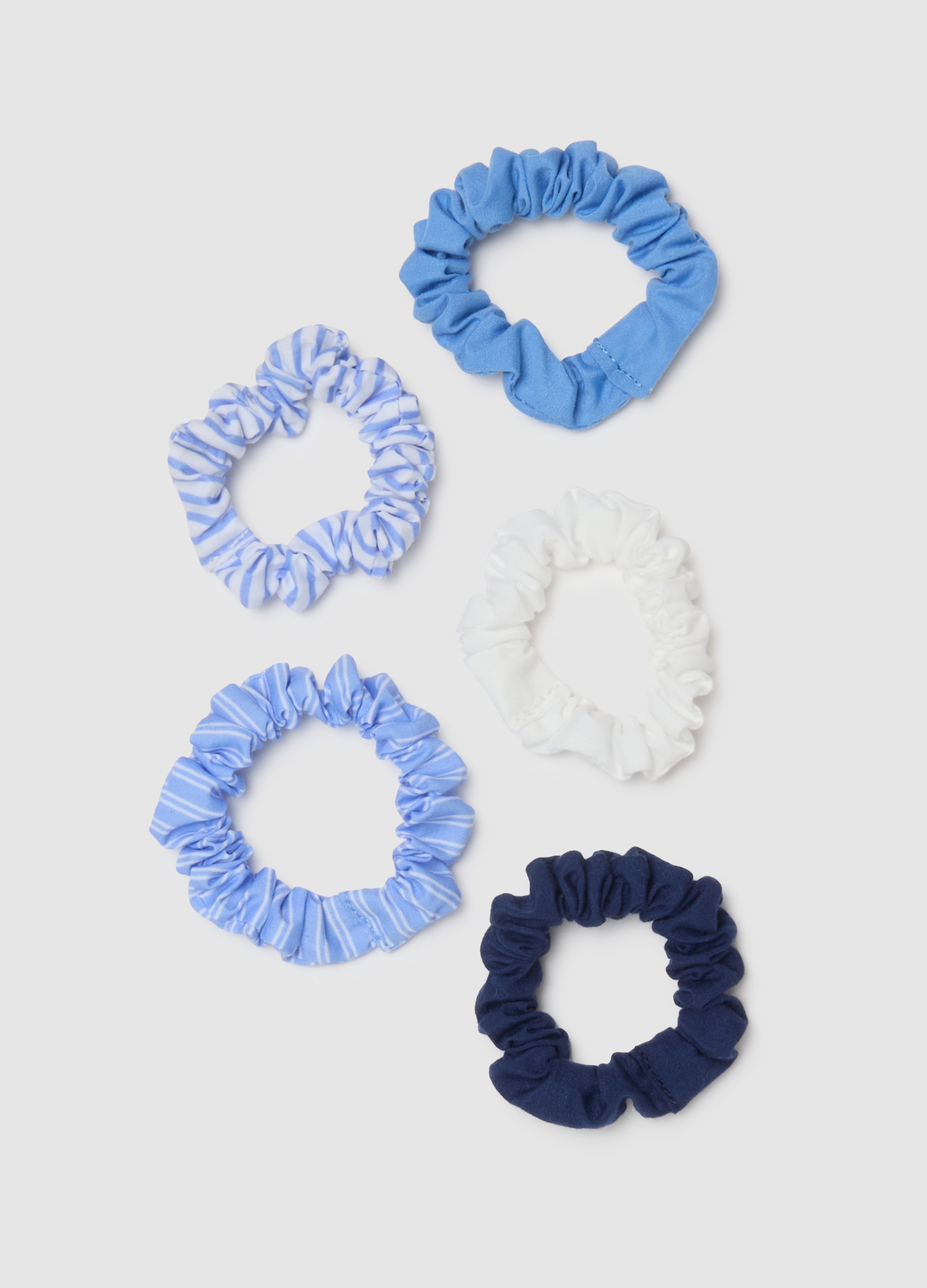 Multipack De Elásticos Para Cabello Rizado Multicolor, Mujer, Azul/Blanco, Talla: FASUL