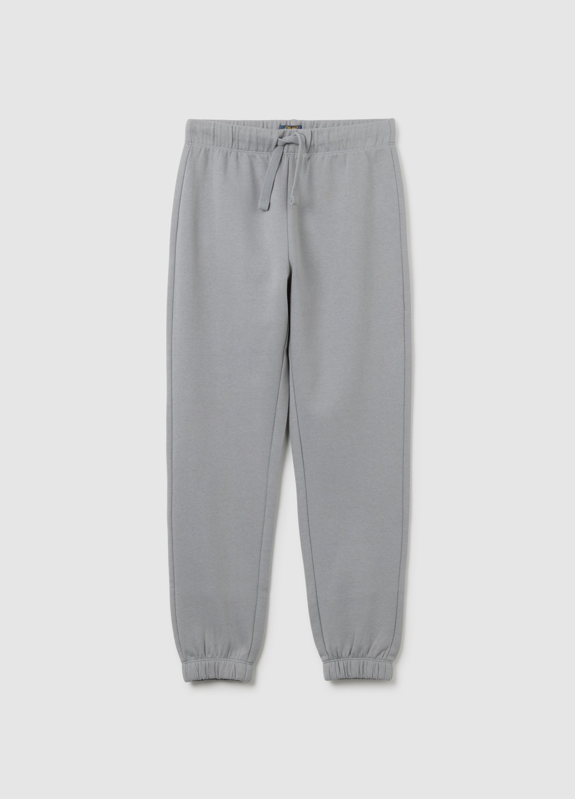 Pantalones Jogger De Niño En Gris De Algodón Puro, Ajuste Regular, Niño, Gris hormigón, Talla: 14-15