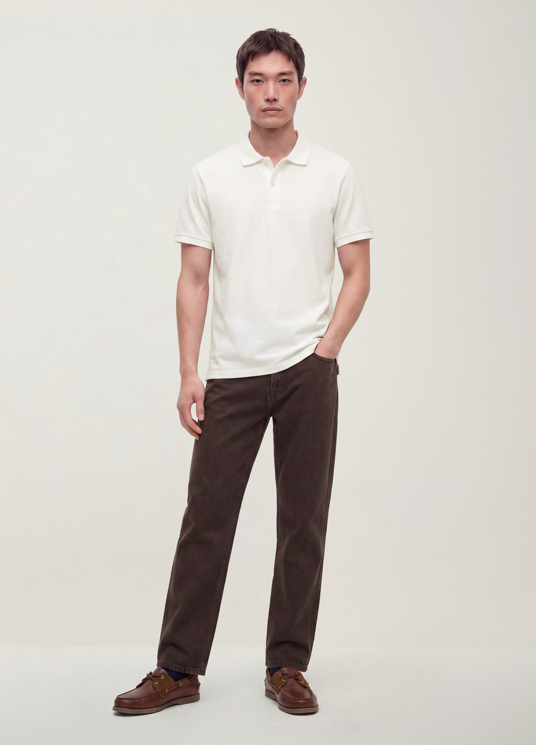 REPUBLIC OF DENIM, Jeans Marroni In Puro Cotone Straight Fit, Uomo, Marrone, Taglia: 50