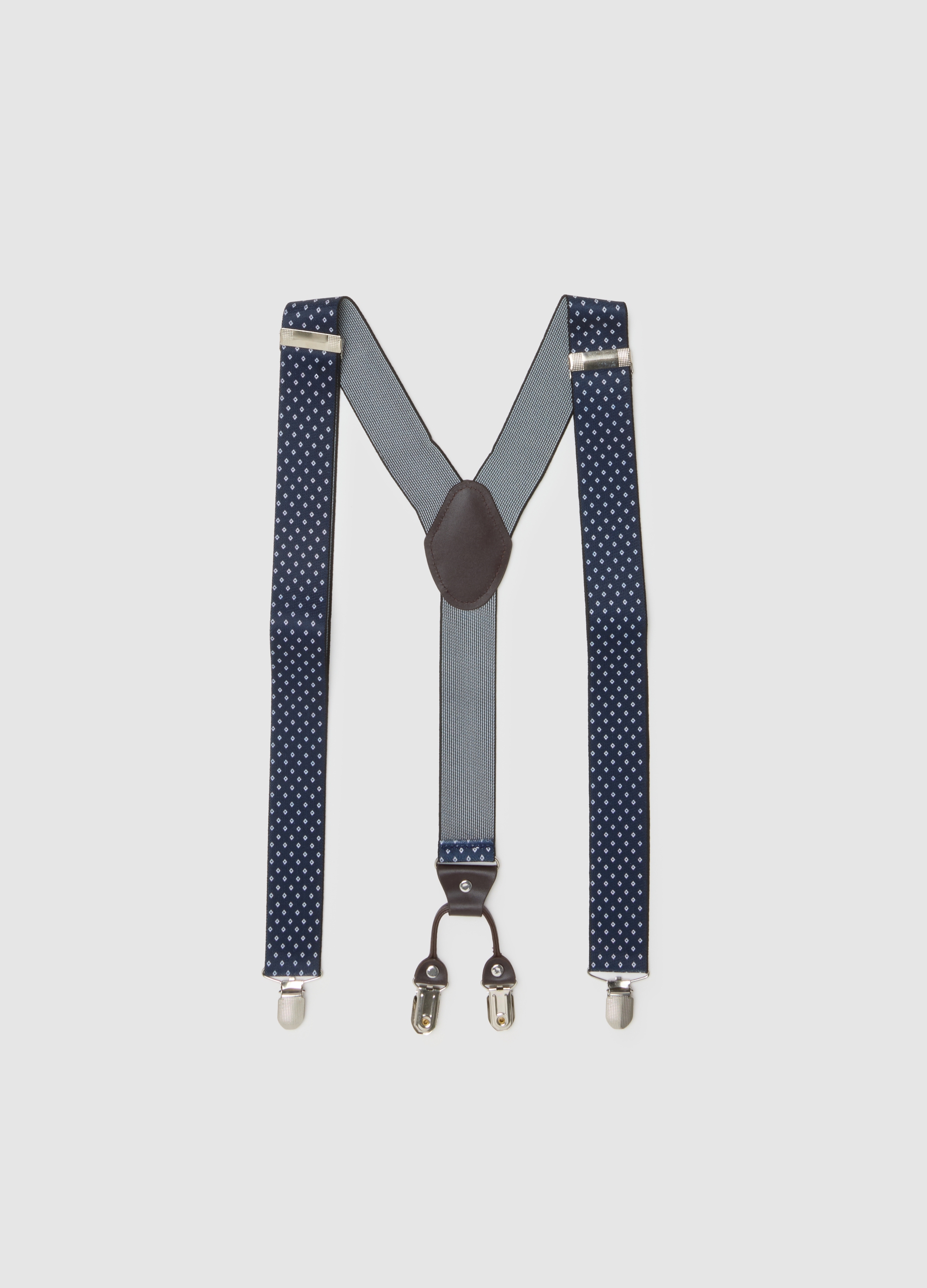 Tirantes Multicolor Con Lunares, Hombre, Azul/gris, Talla: FASUL