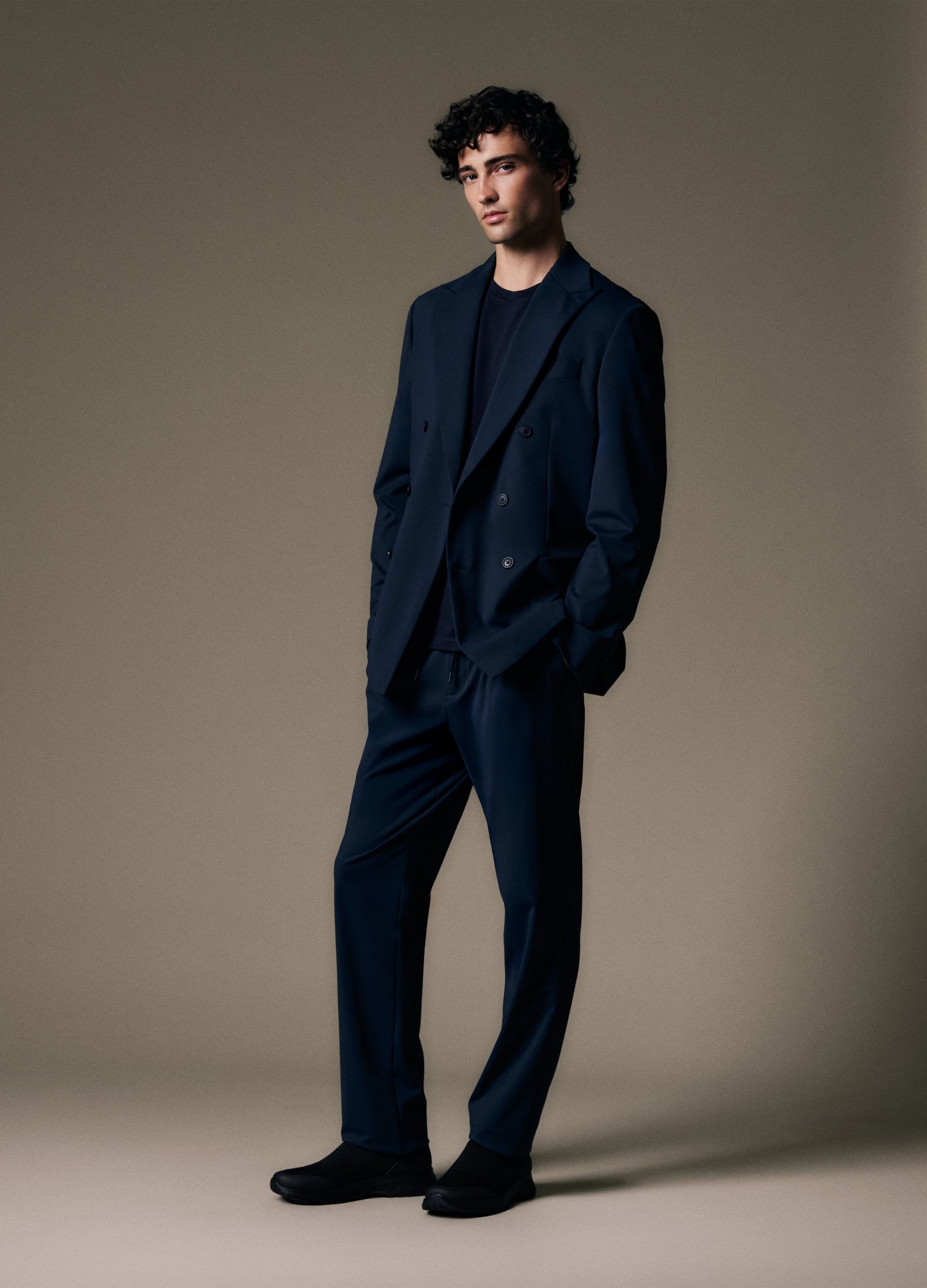 Piombo Tech, Pantaloni In Tessuto Elasticizzato Blu Regular Fit, Uomo, Blu, Taglia: 46