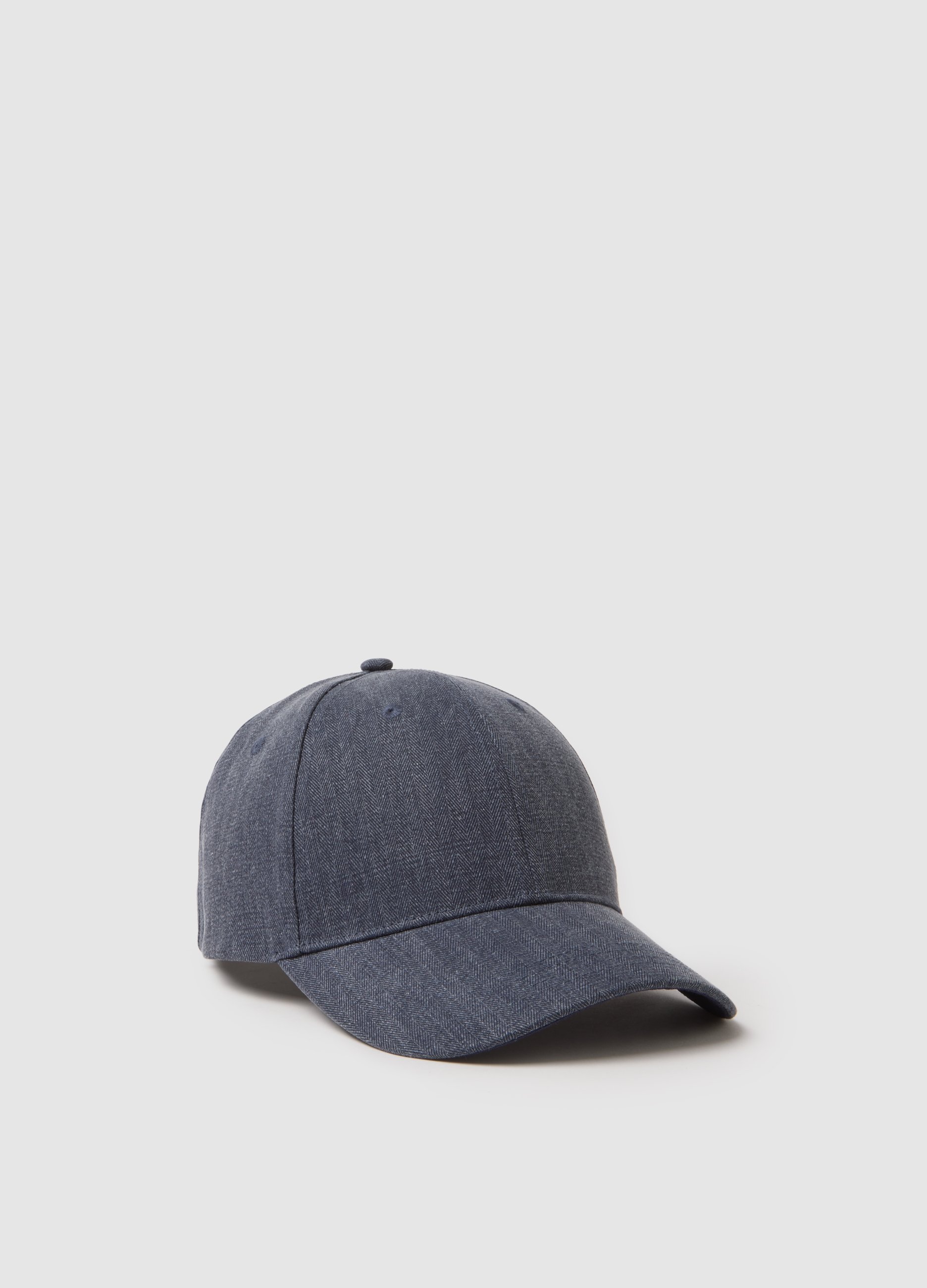 Gorra De Béisbol De Denim Azul De Algodón Puro Corte Regular, Hombre, Azul vaquero, Talla: FASUL