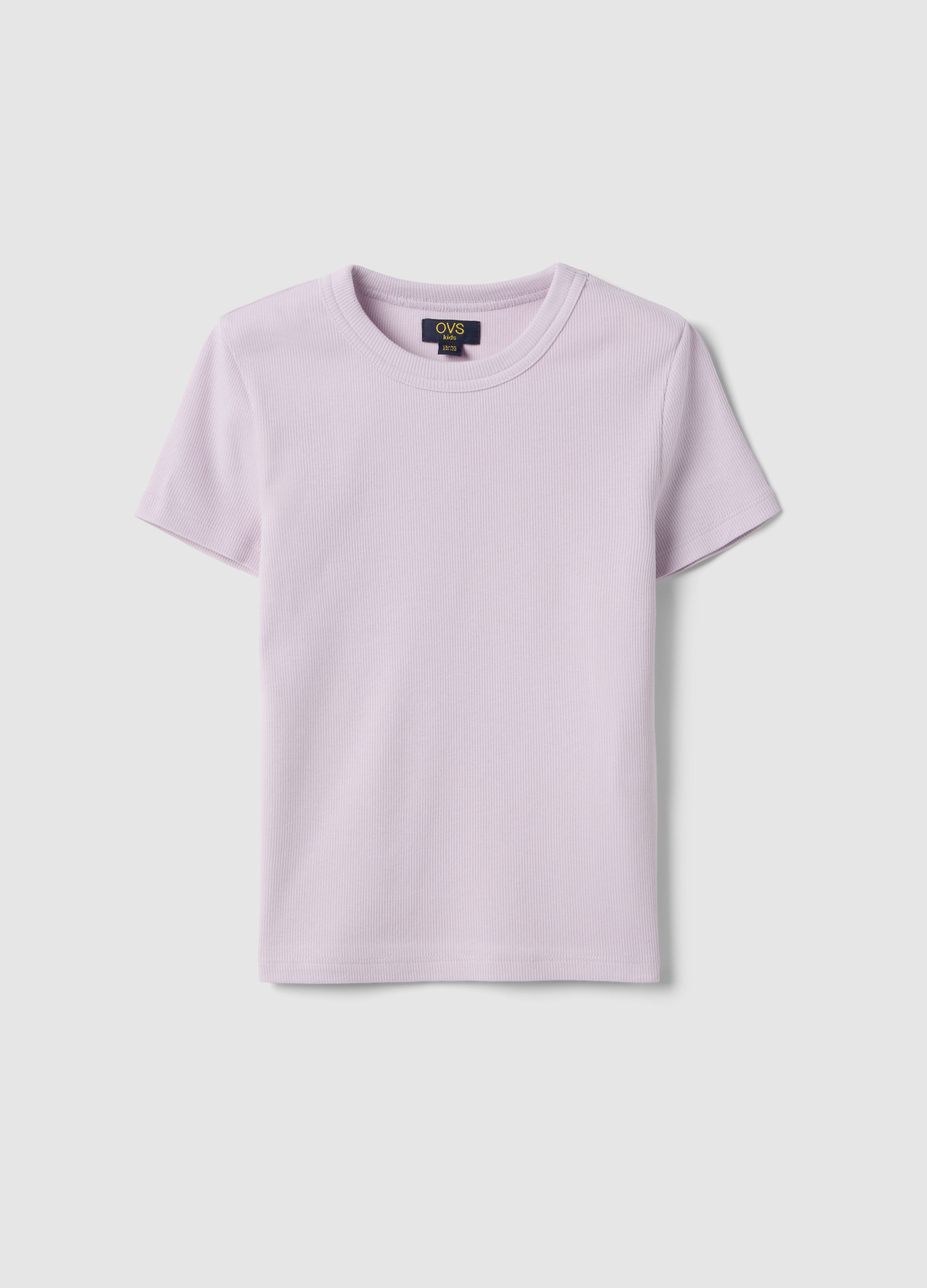 OVS KIDS, Camiseta Ajustada De Algodón Elástico Violeta Para Niña, Niña, Lila claro, Talla: 14-15