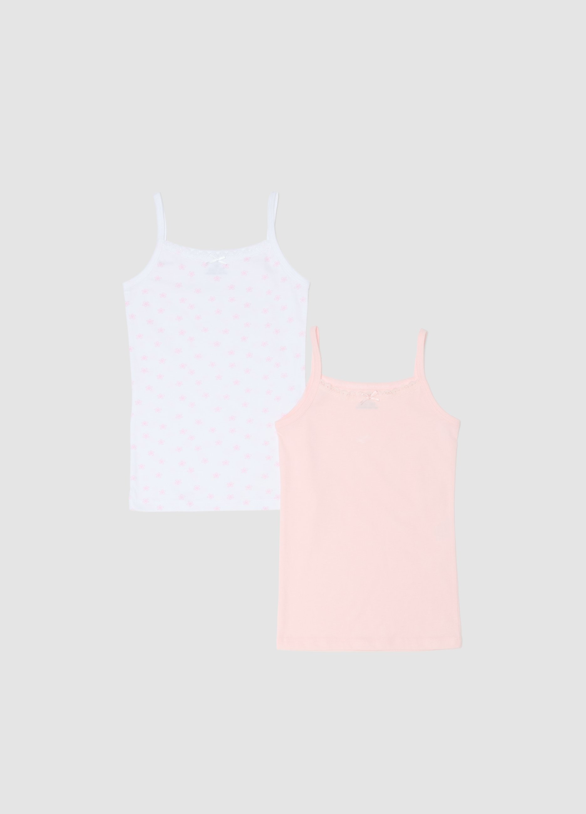 OVS KIDS, Bipack De Camisetas Multicolor De Algodón Puro Para Niña - Ajuste Regular, Niña, Blanco/rosa, Talla: 3-4