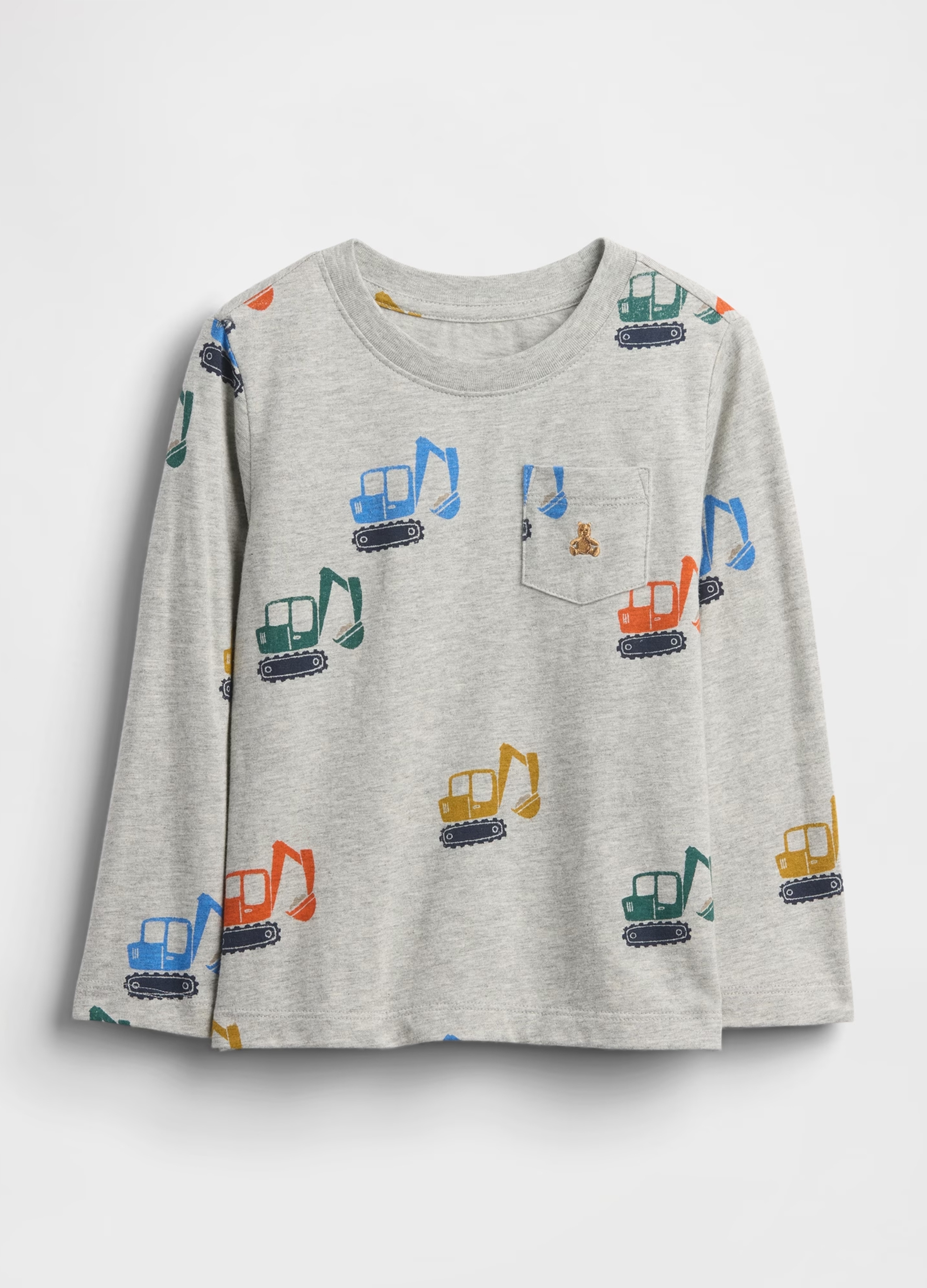 GAP KIDS, Maglia A Maniche Lunghe In Puro Cotone Multicolor Da Bambino Con Stampe, Unisex, Multicolor, Taglia: 4Y/99-107
