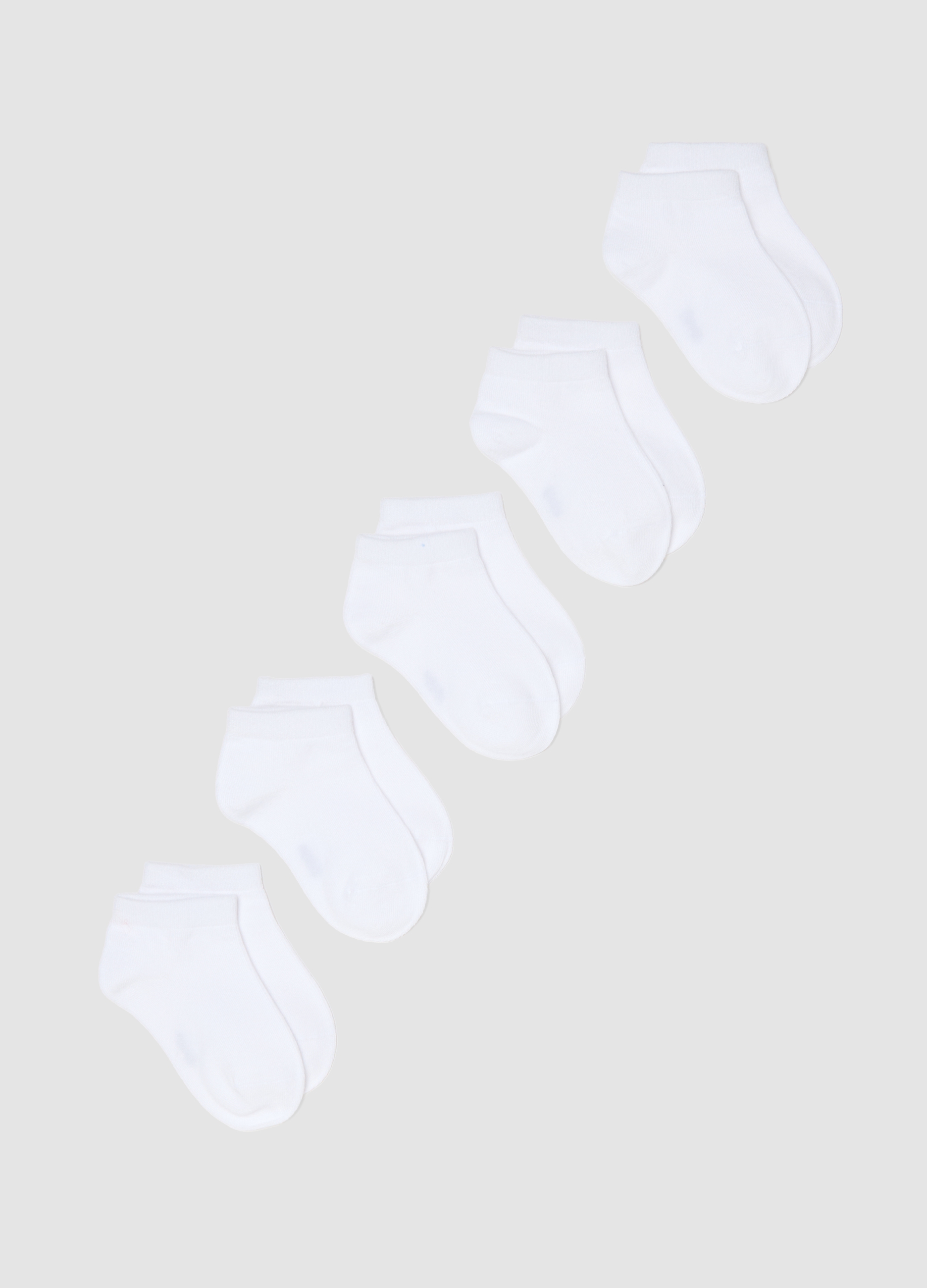 OVS KIDS, Multipack De Calcetines Cortos Blancos De Mezcla De Algodón Orgánico Para Niñas, Niña, Blanco óptico, Talla: 31/33