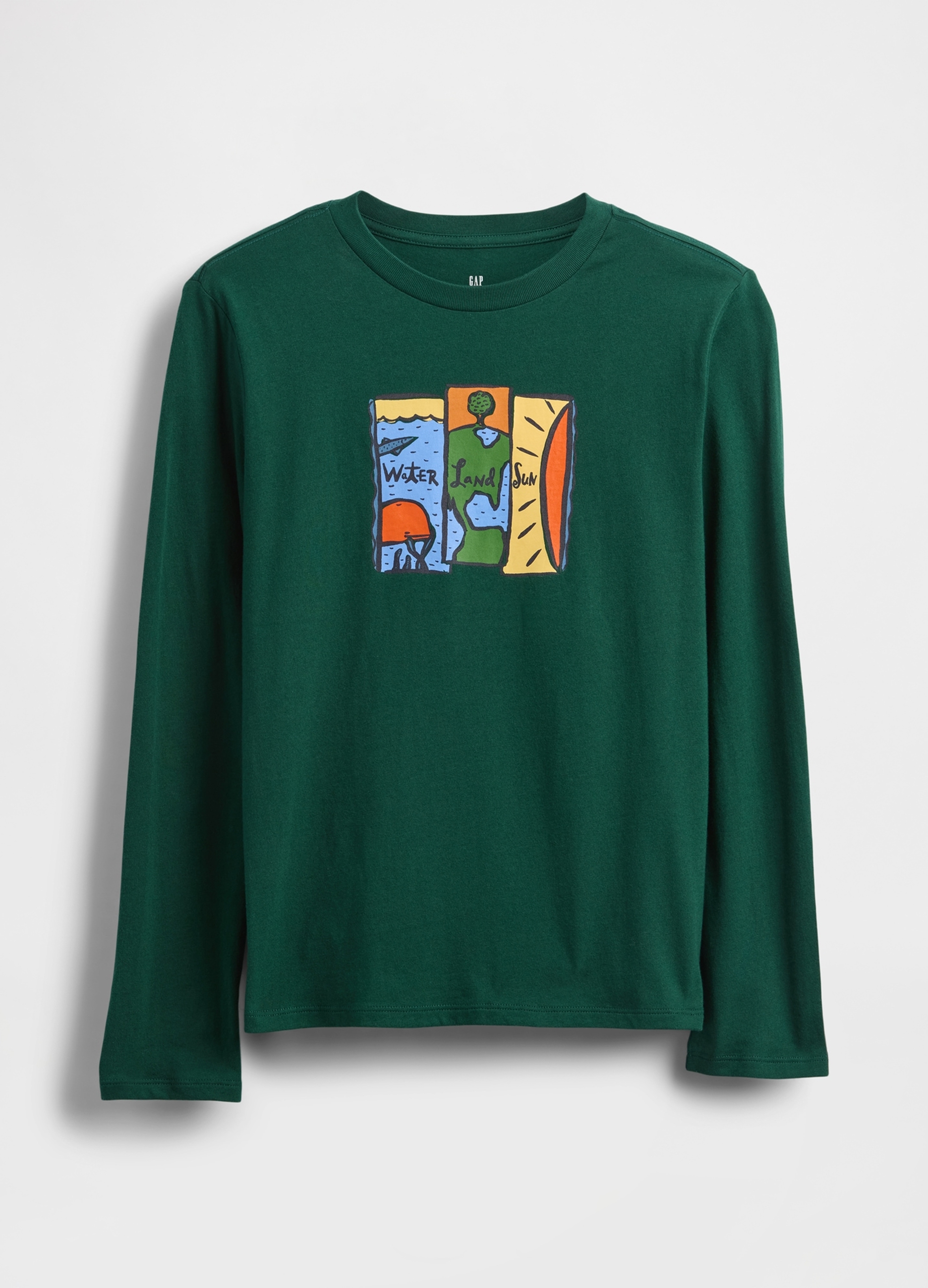 GAP KIDS, Maglia A Maniche Lunghe, Bambino, Verde, Taglia: XL/145-152