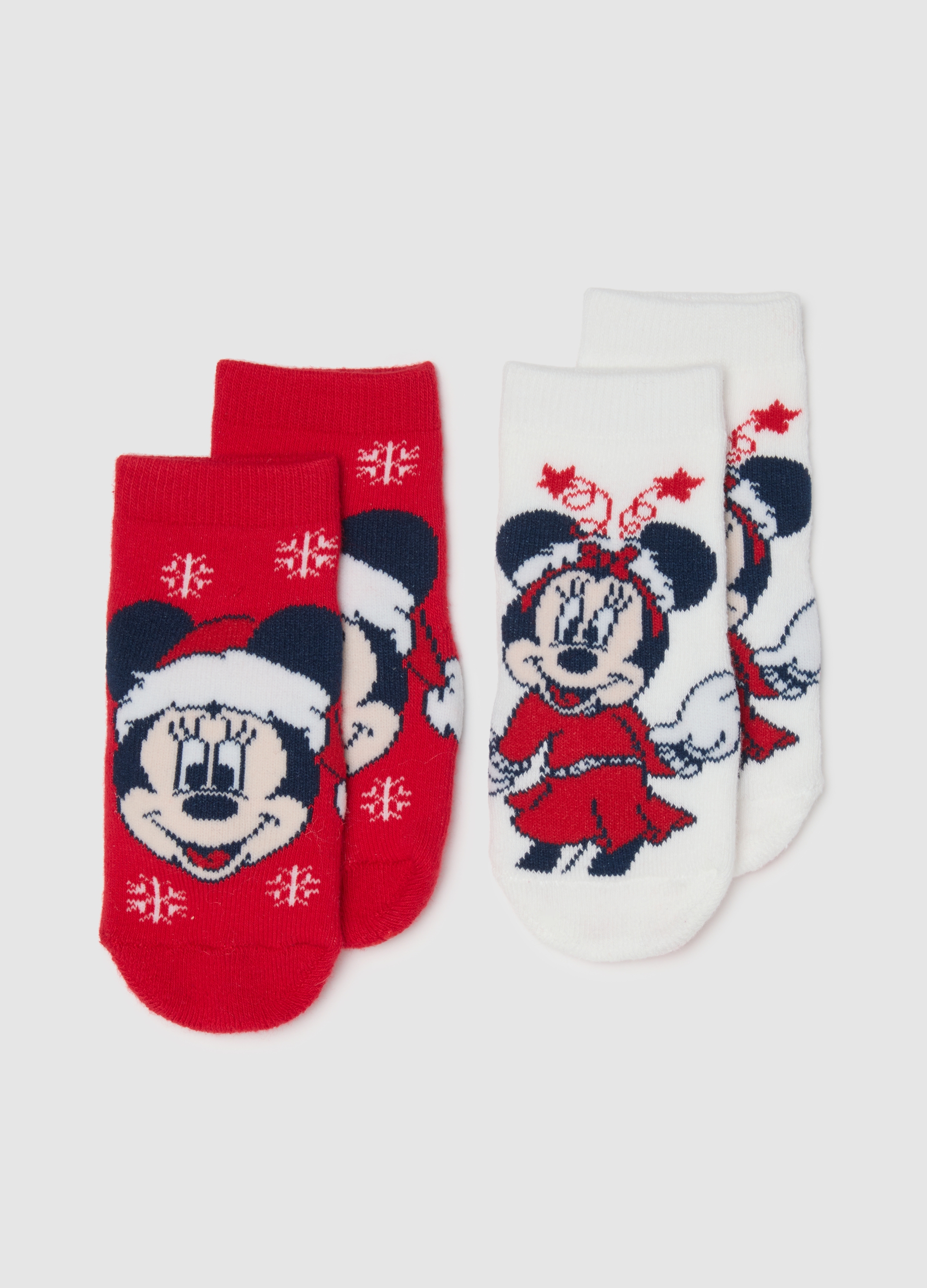 FAGOTTINO, Bipack Calze Multicolor Da Neonata In Misto Cotone Antiscivolo Disney, Bambina, Multicolor, Taglia: 6-12