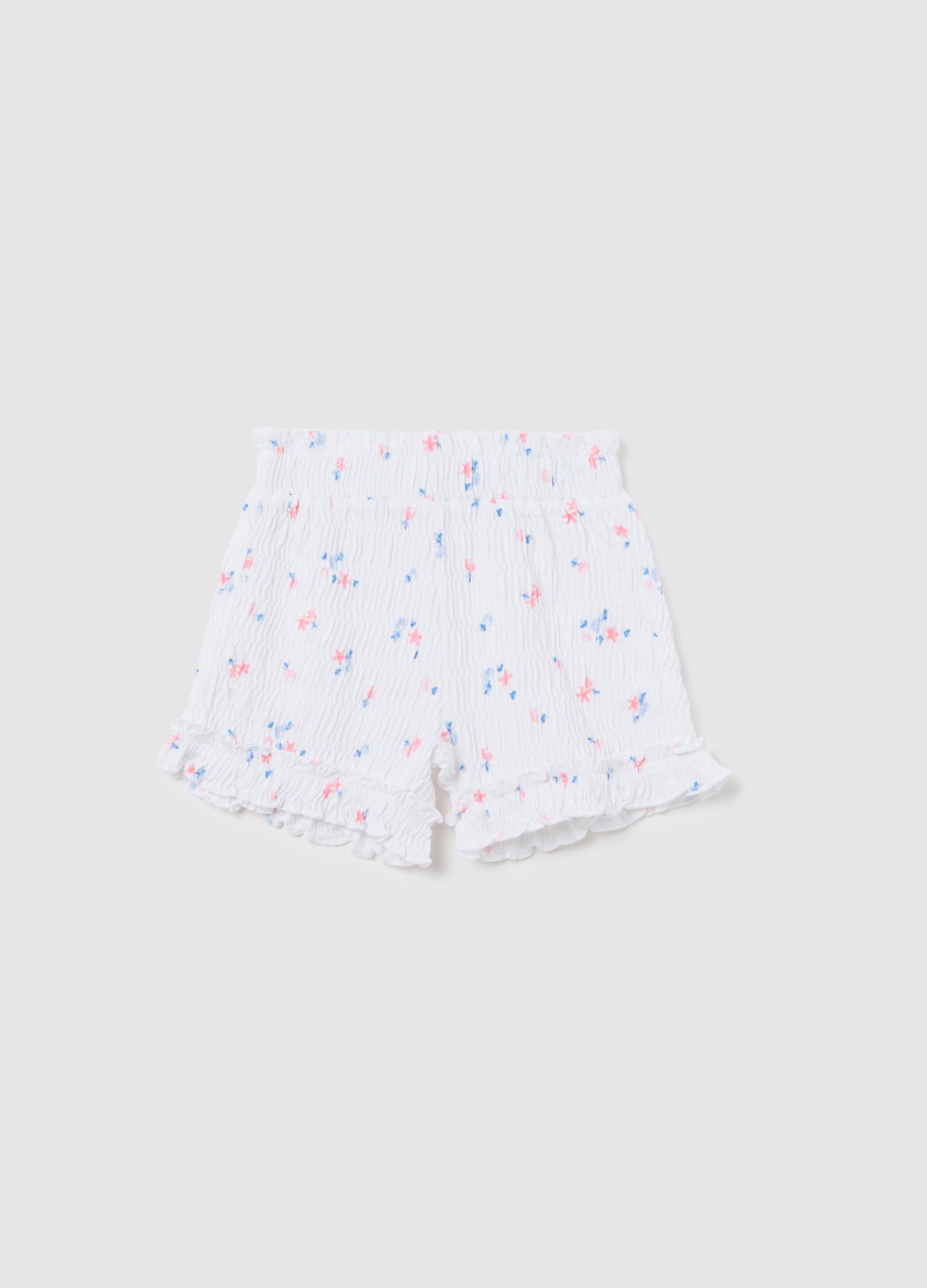 FAGOTTINO, Short Da Bambina In Misto Cotone Bianco Regular Fit, Bianco, Taglia: 12-18