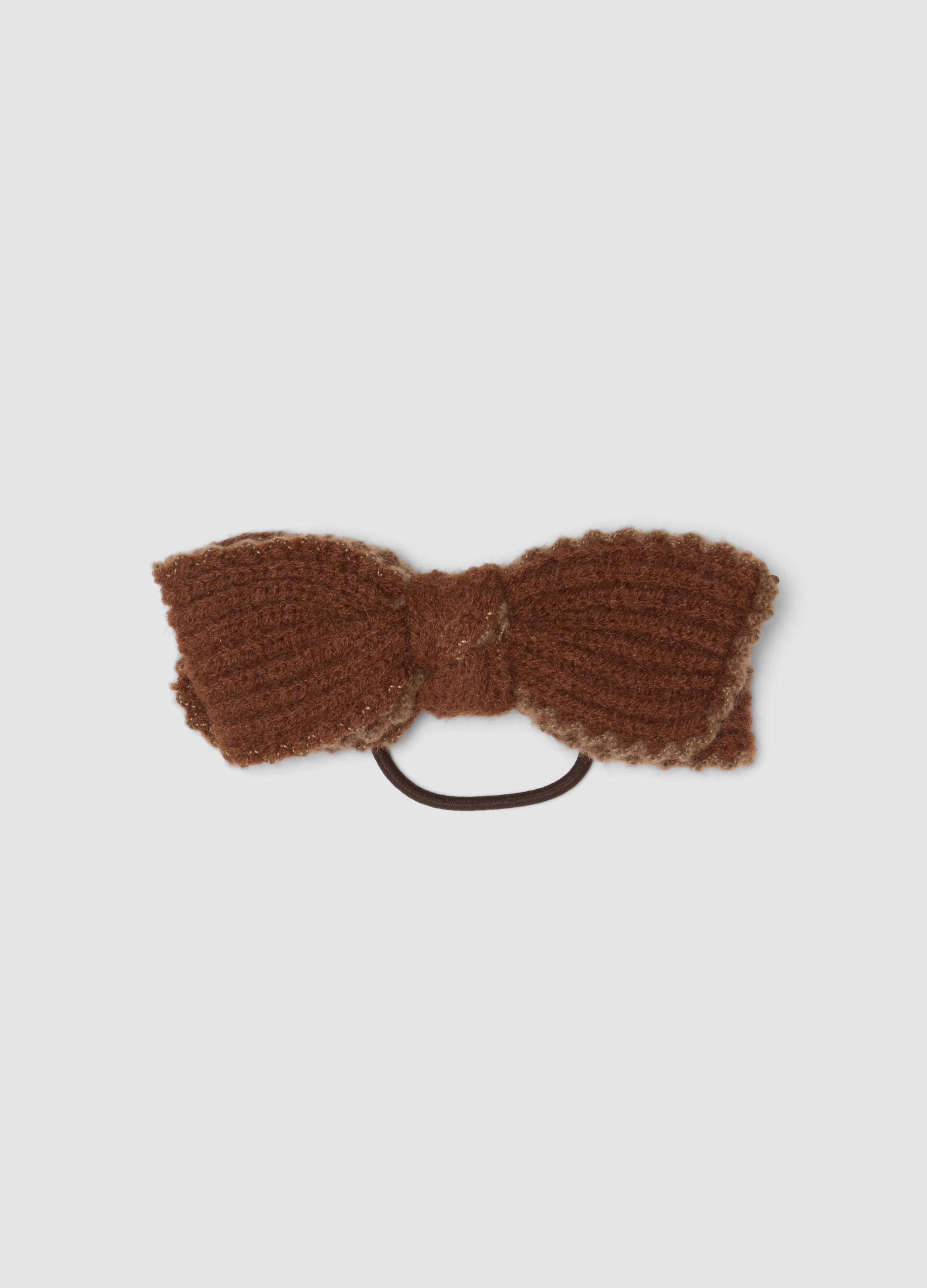 OVS, Elastico Marrone Per Capelli Con Fiocco Lavorato, Donna, Marrone, Taglia: ONE SIZE