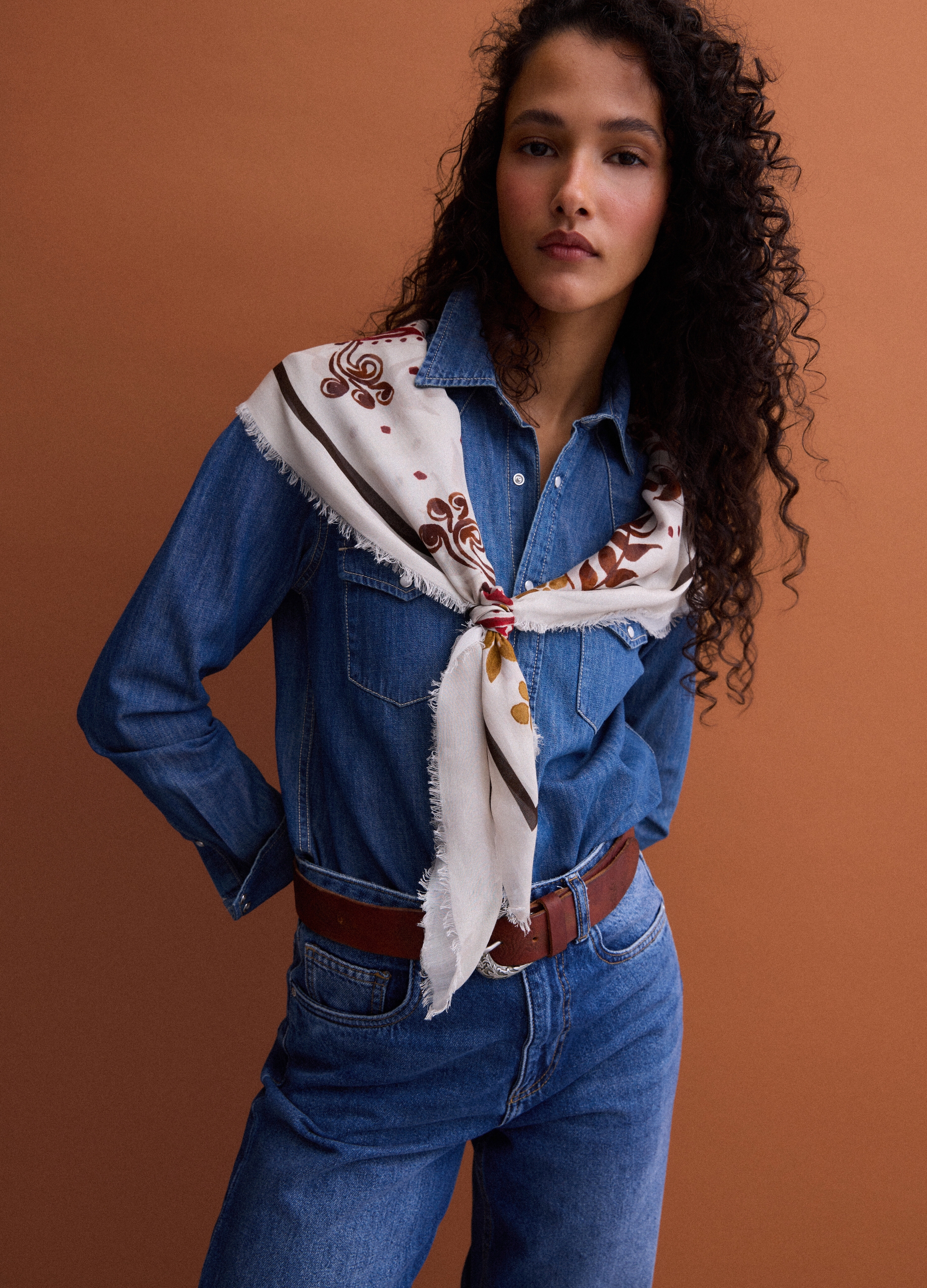 PIOMBO , Camicia Blu In Denim In Puro Cotone Regular Fit, Donna, Denim, Taglia: XL