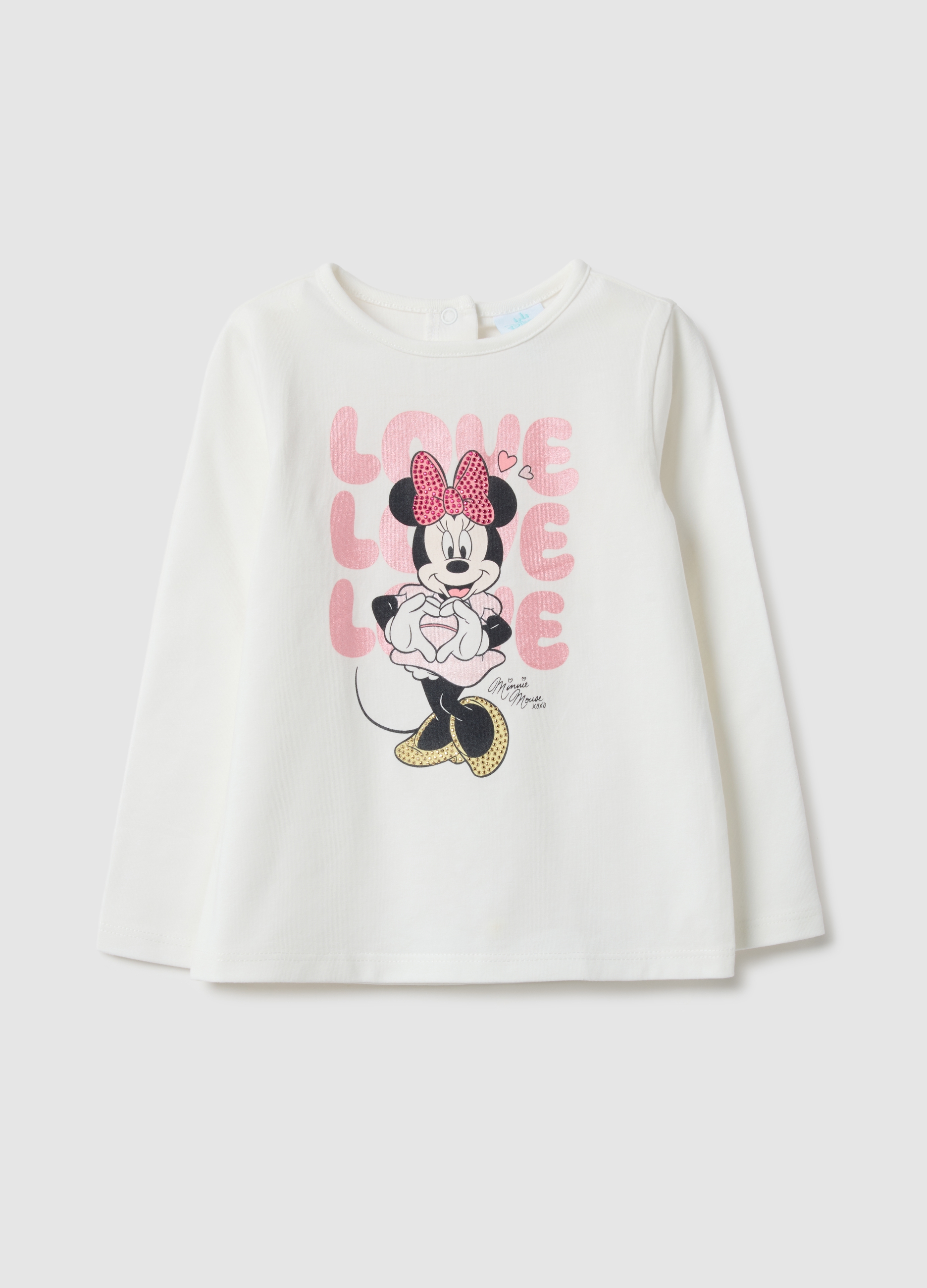 FAGOTTINO, T-shirt Bianca A Maniche Lunghe Da Bimba In Misto Cotone Regular Fit, Bambina, Bianco, Taglia: 30-36