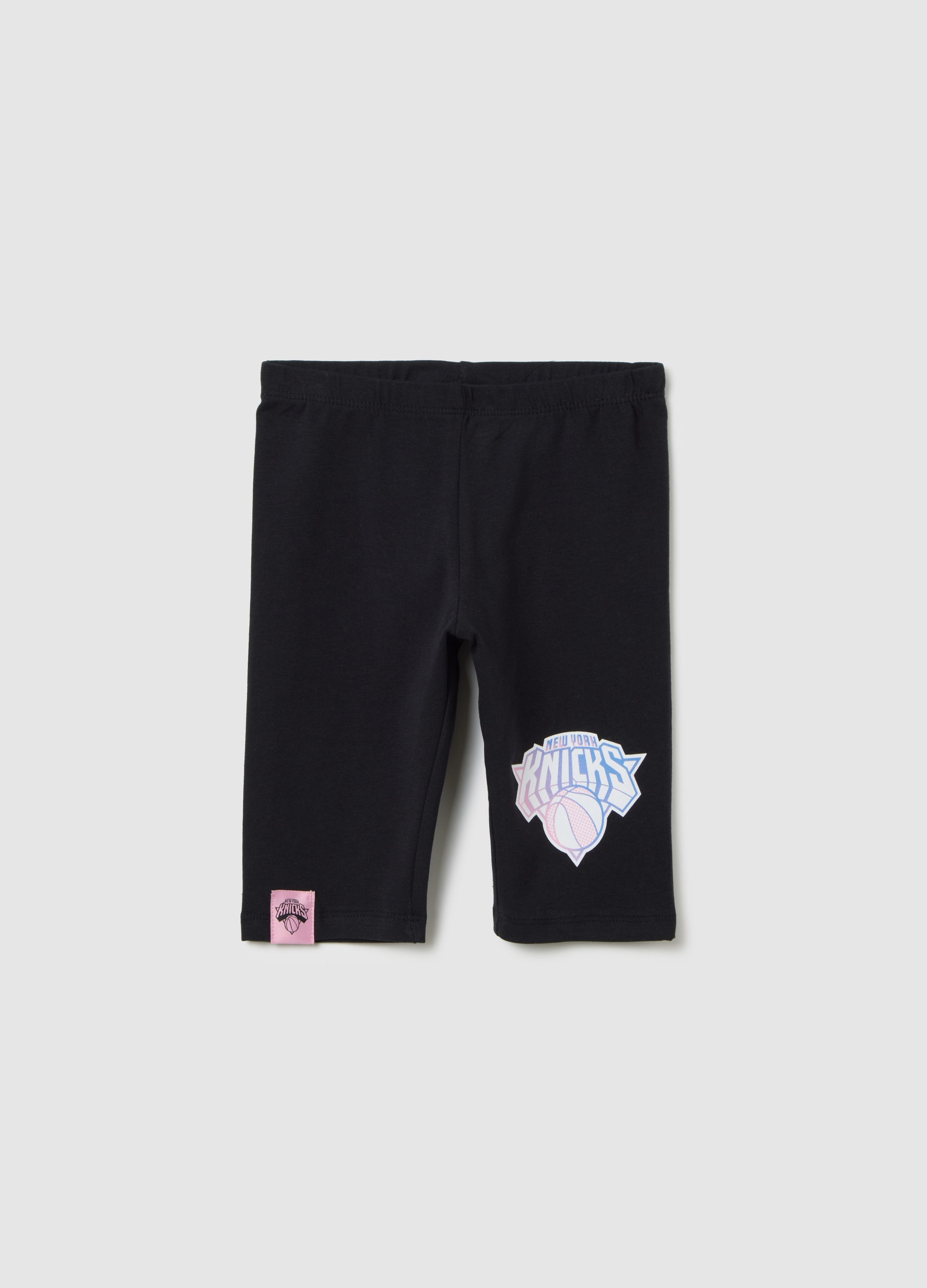 OVS, Shorts Da Bambina In Cotone Elasticizzato Nero, Nero, Taglia: 5-6