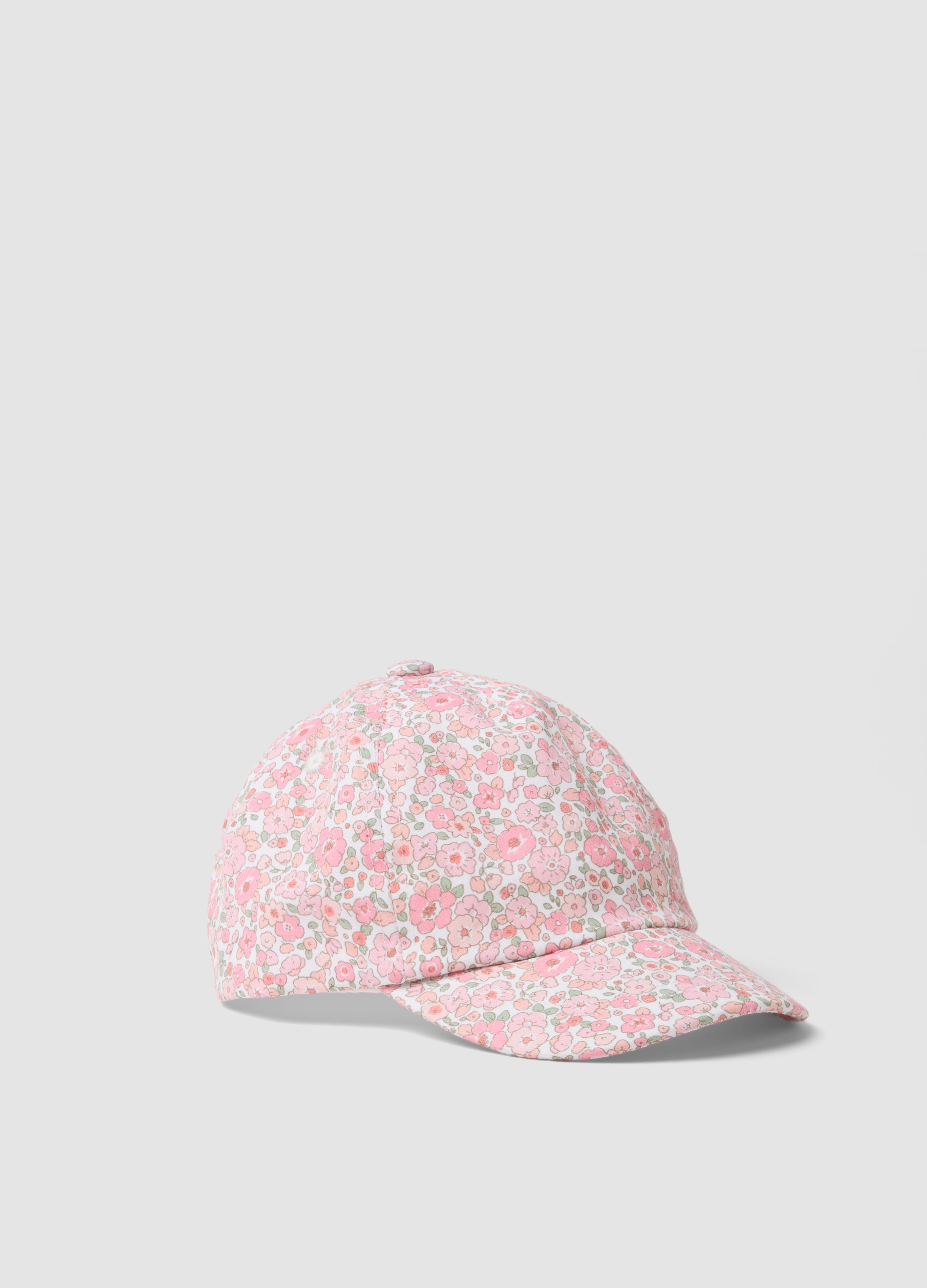 FAGOTTINO, Gorra De Béisbol Multicolor De Algodón Puro Para Niñas Con Flores, Niña, Pink/White, Talla: 46-48