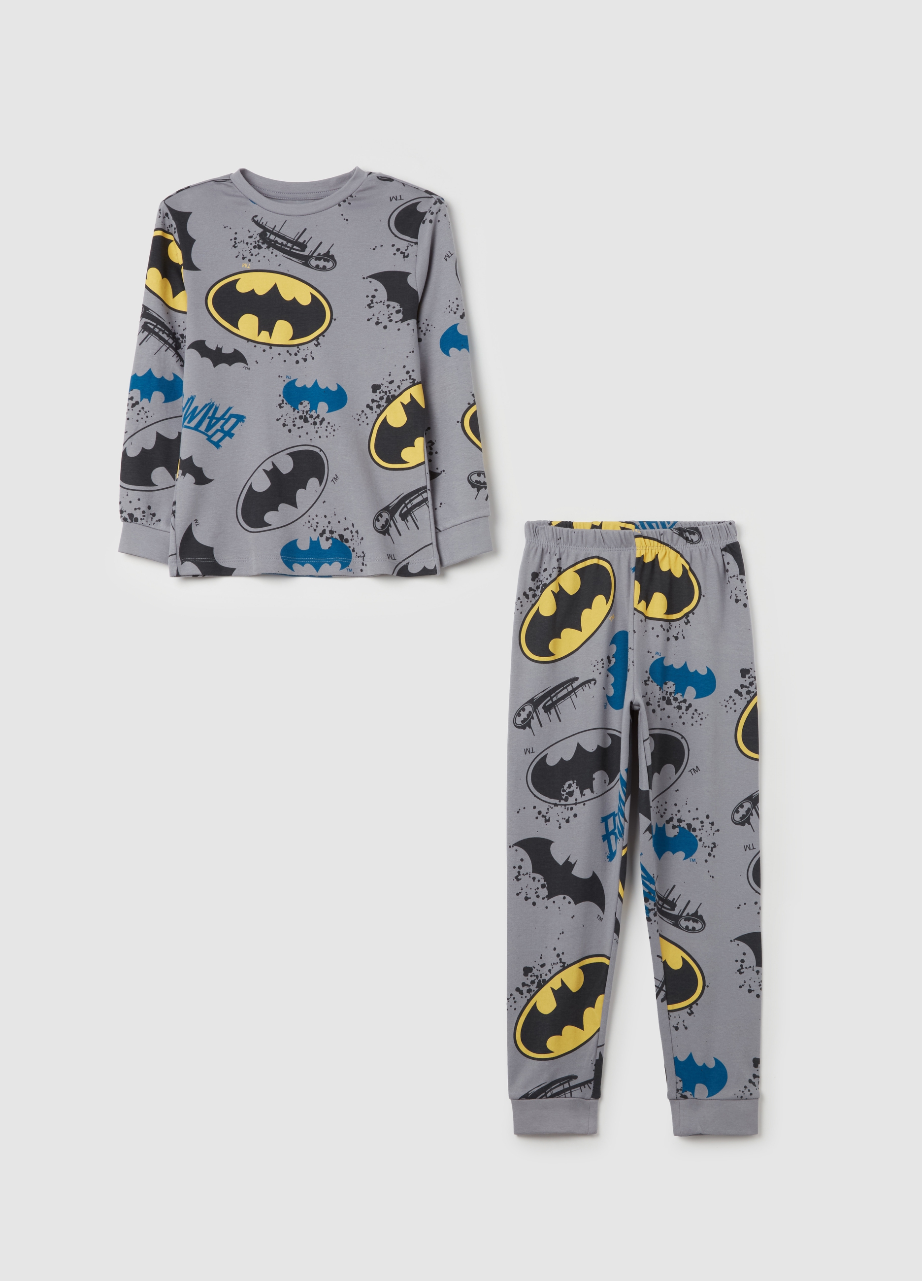 OVS KIDS, Pigiama In Cotone Bio Con Stampa Batman, Bambino, Multicolor, Taglia: 8-9