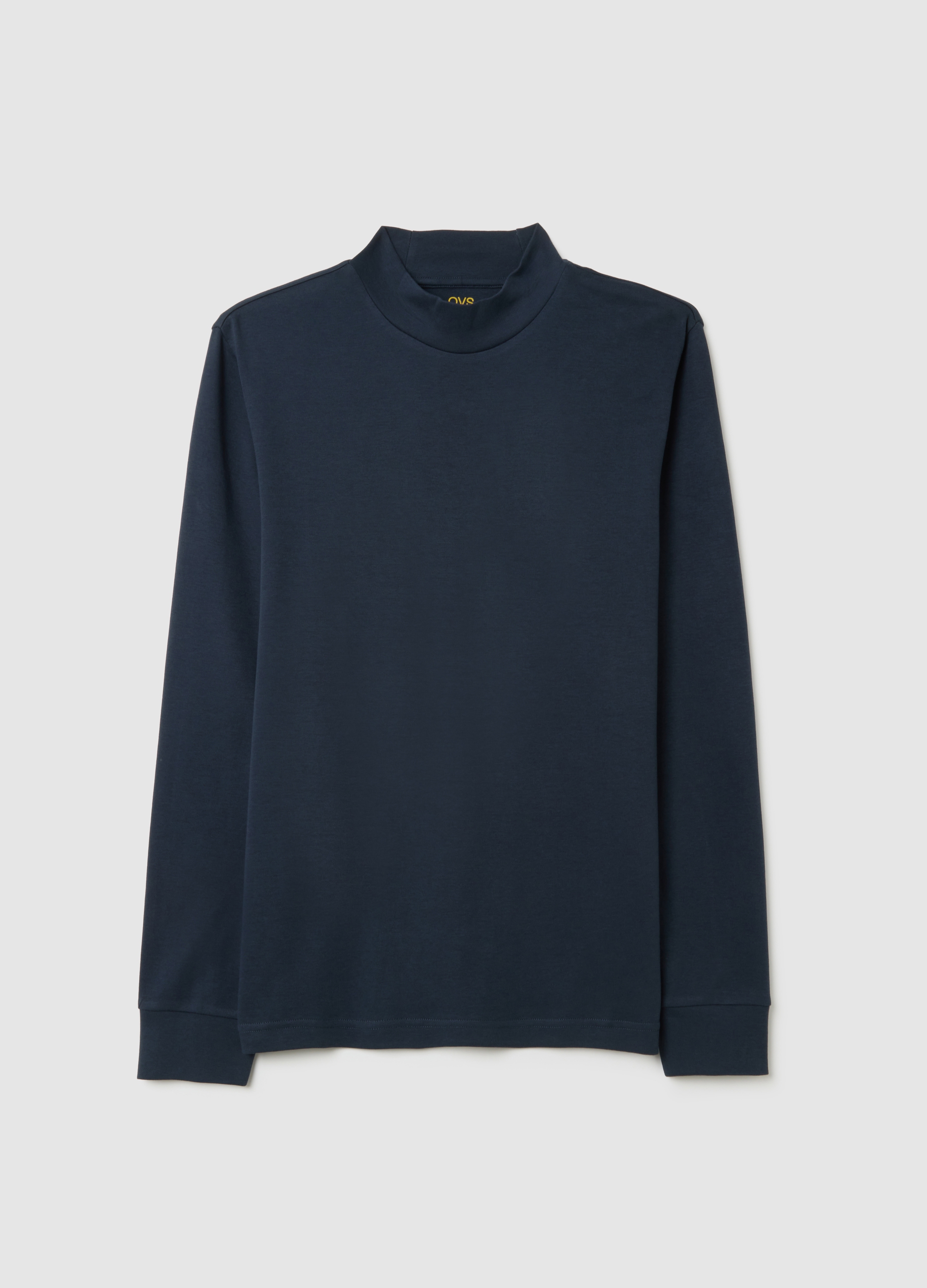 T-shirt Nera A Maniche Lunghe In Cotone, Hombre, Negro, Talla: M