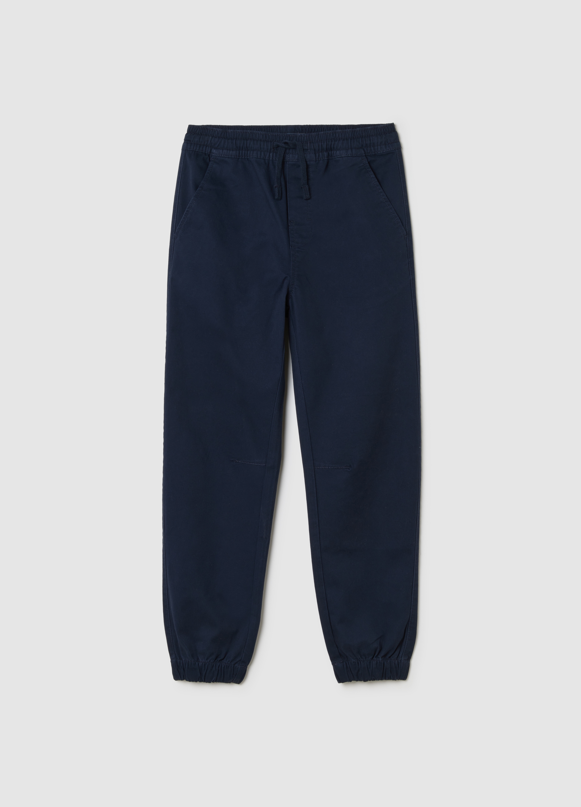 OVS KIDS, Pantaloni Blu In Cotone Elasticizzato, Niño, Azul, Talla: 11-12