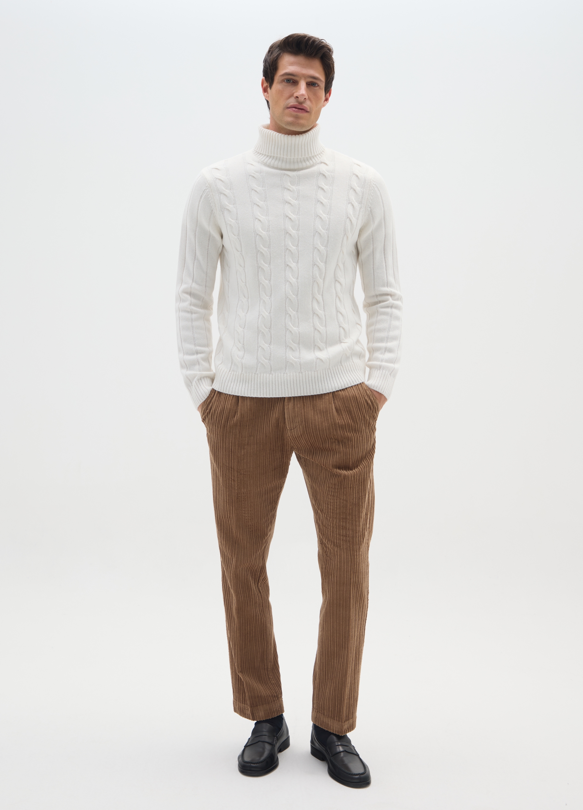 BST.1957, Pantaloni In Puro Cotone Marrone Regular Fit, Hombre, Marrón antílope, Talla: 36