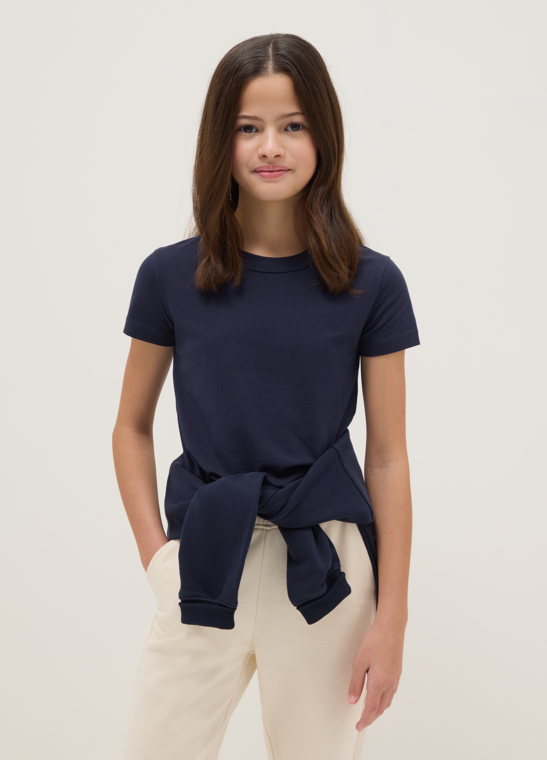 OVS KIDS, T-shirt Da Ragazza In Misto Cotone Azzurra Regular Fit, Bambina, Azzurro, Taglia: 13-14