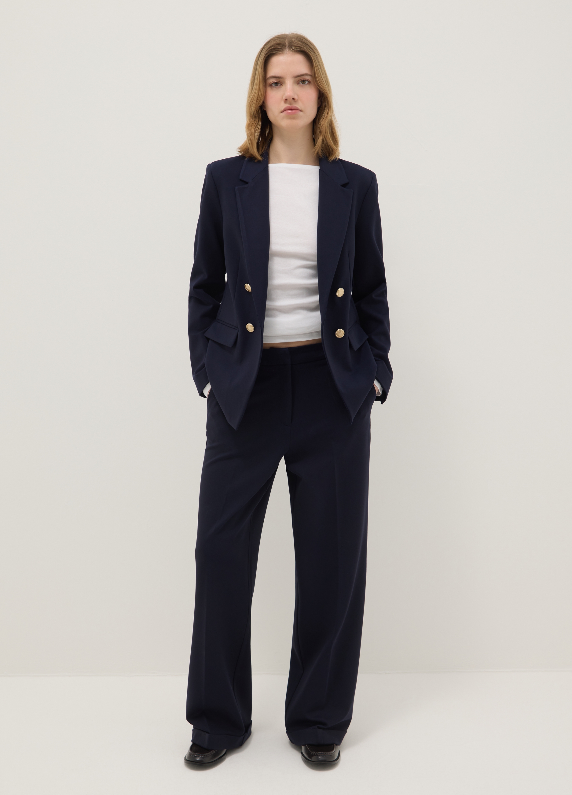 Ovs, Blaue Chino-hose Im Slim Fit, Frau, Blu, Größe, 40
