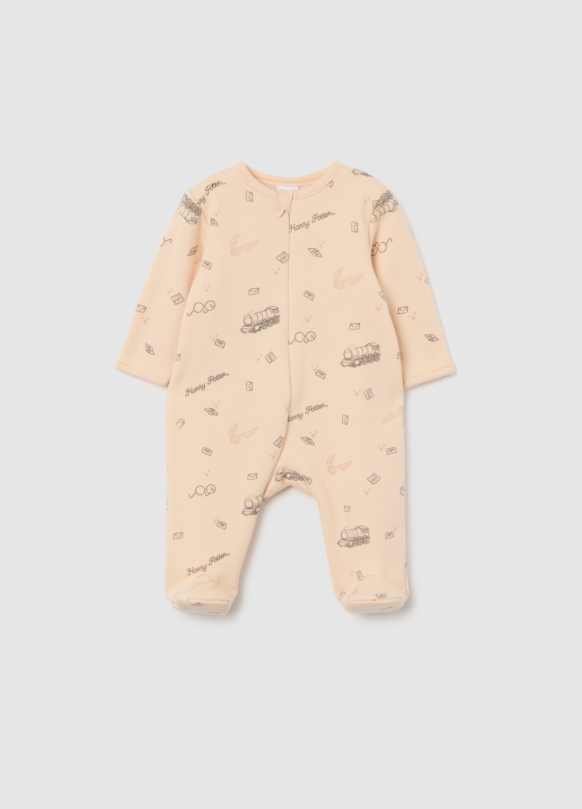 FAGOTTINO, Tutina Da Neonata Beige Con Stampa Harry Potter, Beige, Taglia: 1-3