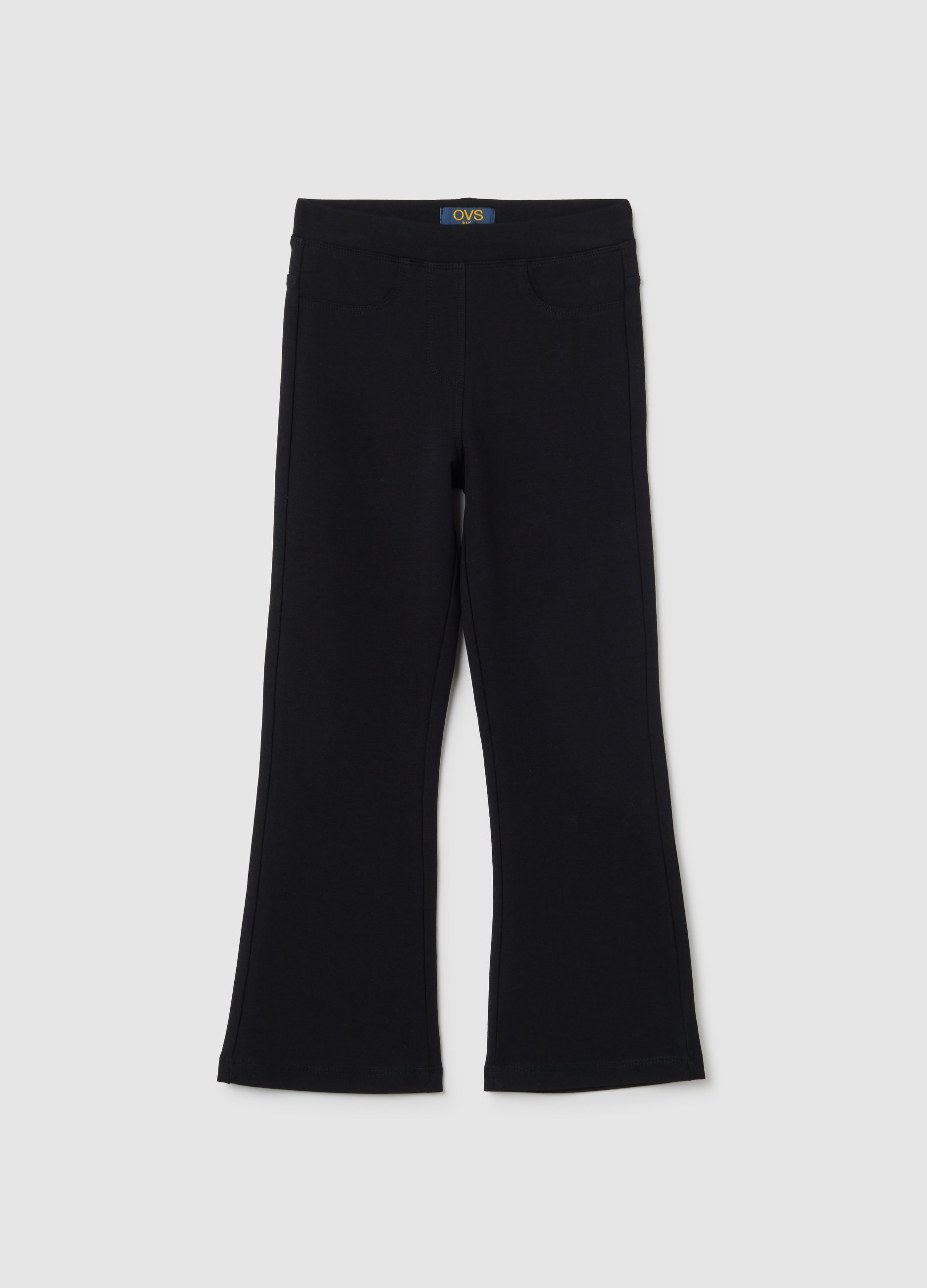 OVS, Treggings Da Bambina In Misto Cotone Nero Regular Fit, Mädchen, Gunmetal, Größe: 3-4