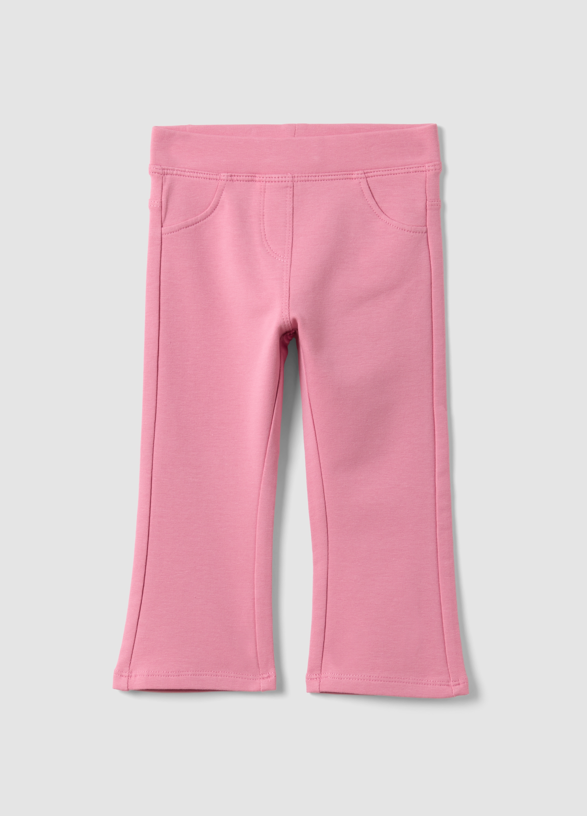 FAGOTTINO, Pantaloni Flare Rosa In Cotone Organico Elasticizzato Per Bimba, Bambina, Rosa, Taglia: 9-12
