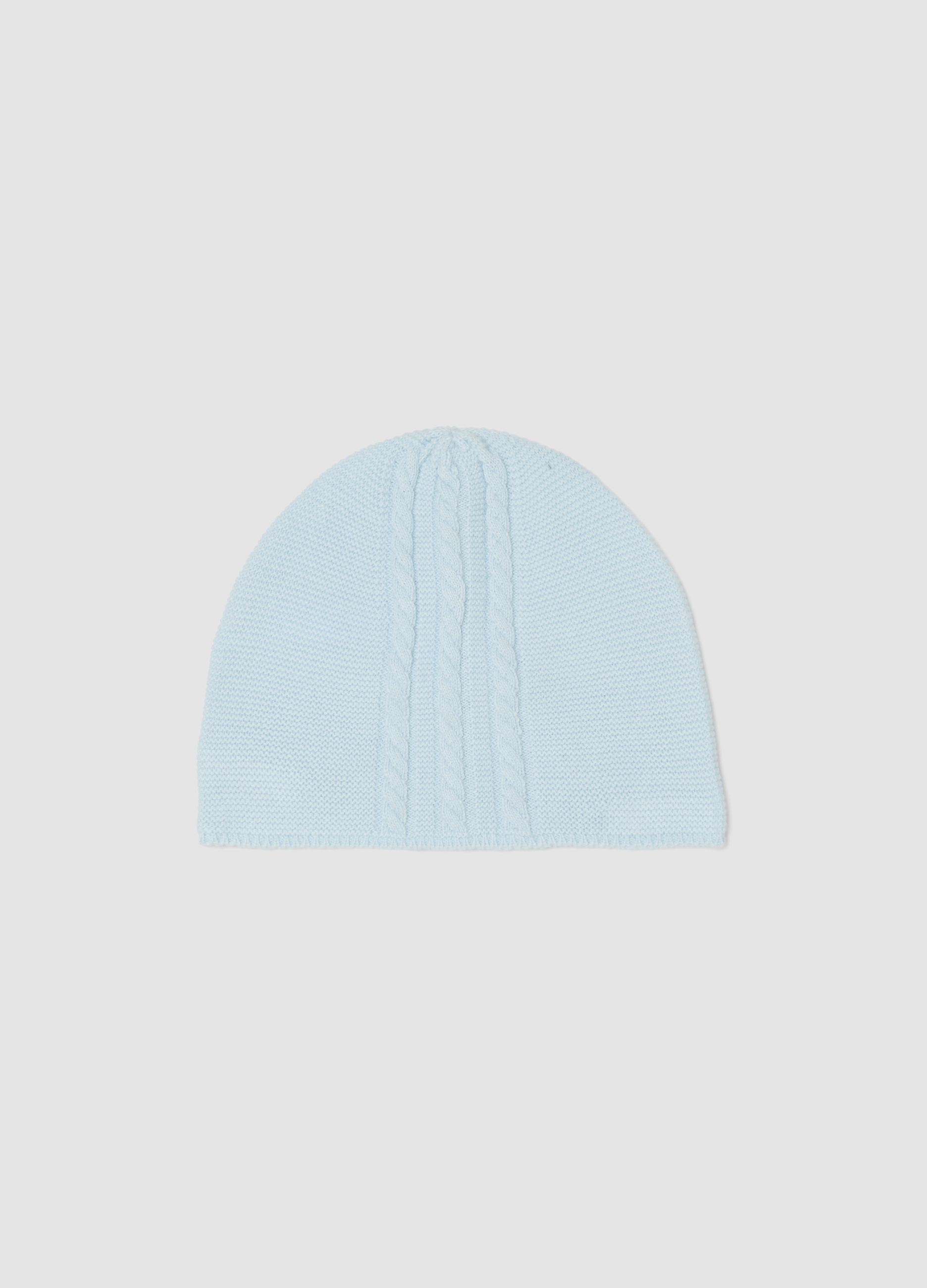 FAGOTTINO, Cappellino Azzurro In Puro Cotone Organico Lavorato A Maglia Per Neonato, Neonata, Azzurro, Taglia: ONE SIZE