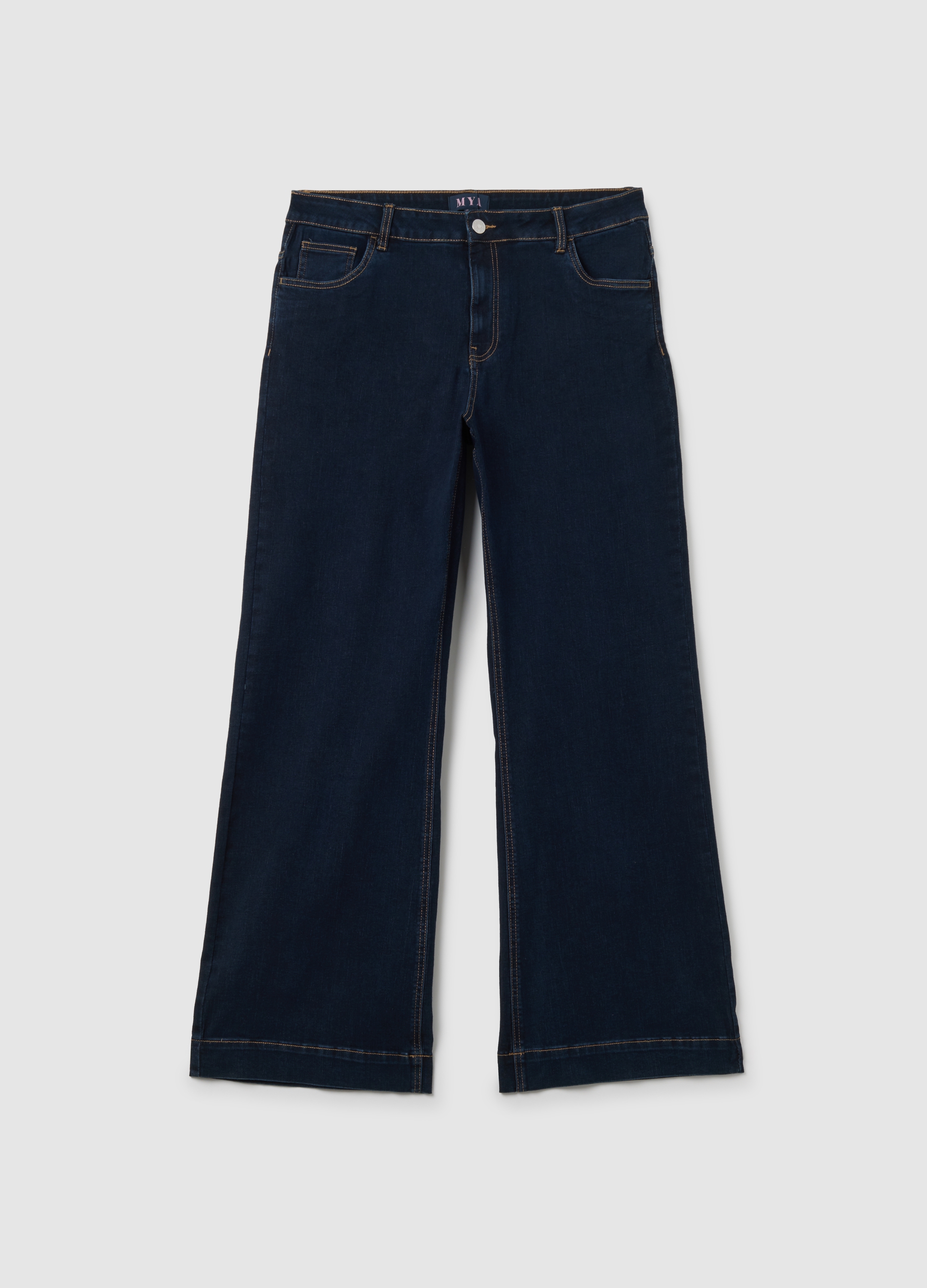 Vaqueros Bootcut De Denim Azul, Mujer, Azul oscuro, Talla: 41