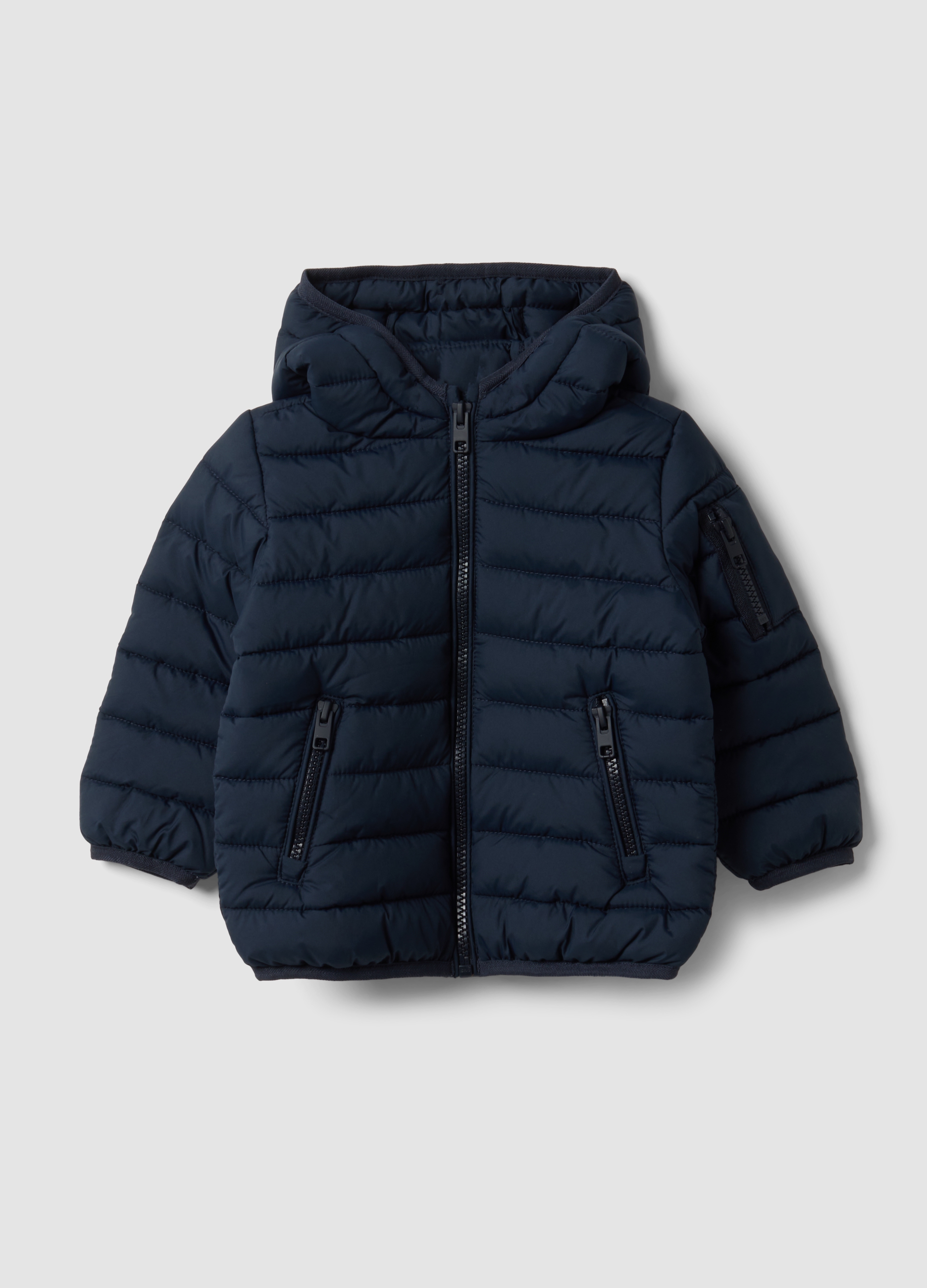 FAGOTTINO, Giacca Ultralight Blu Trapuntata Con Cappuccio Per Bimbo, Bambino, Blu, Taglia: 30-36