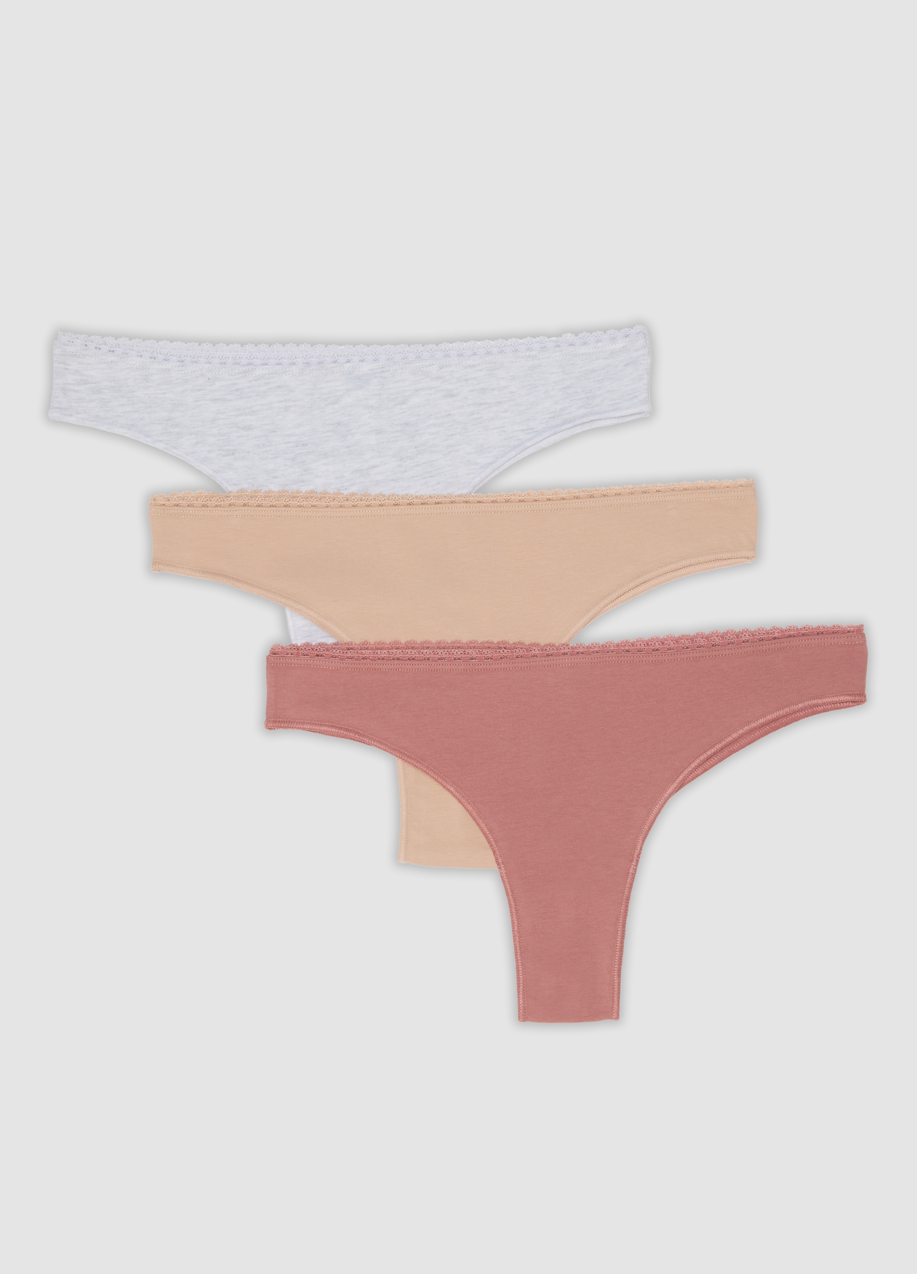 OVS, Tripack Di Slip Multicolor In Cotone Organico Elasticizzato, Donna, Multicolor, Taglia: 2