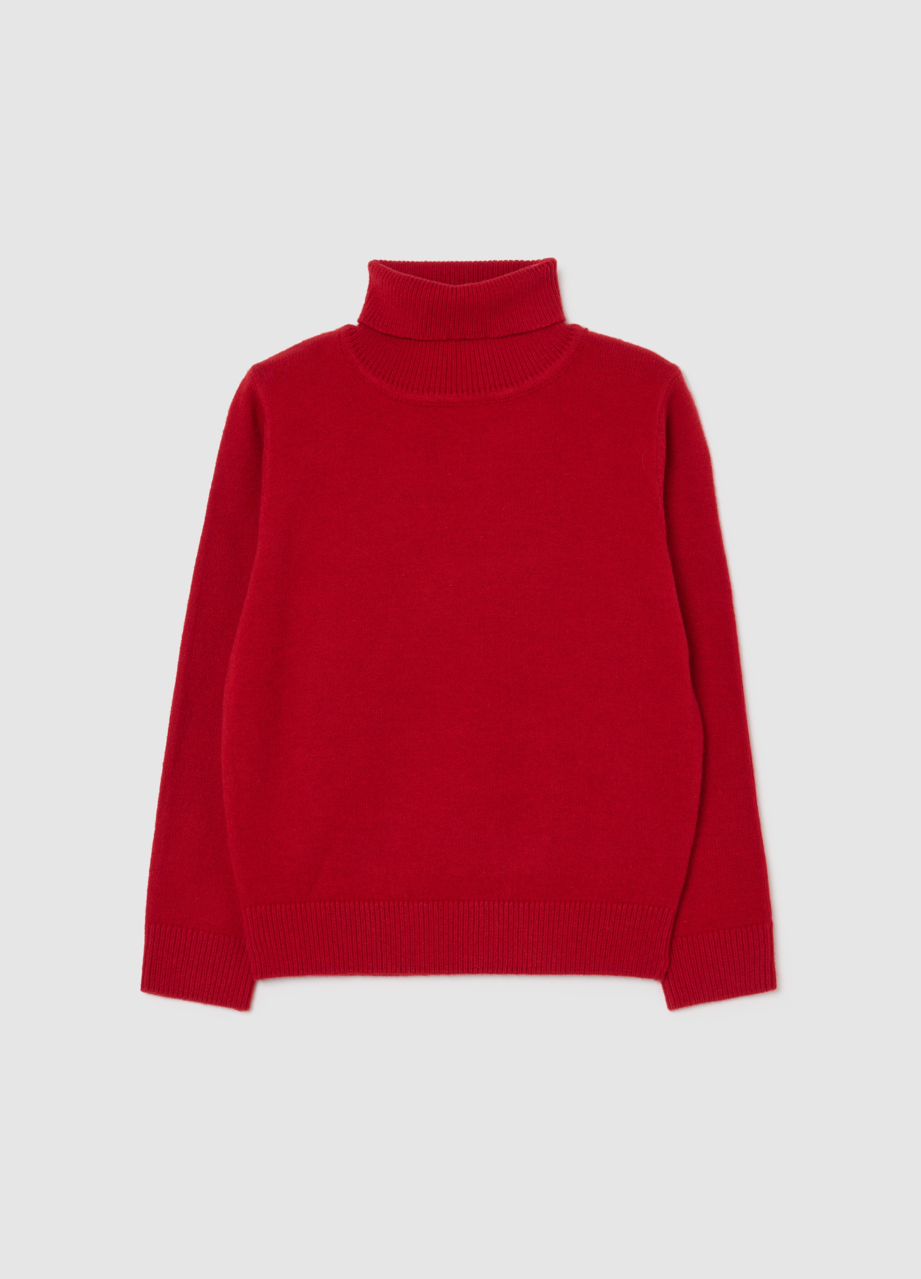 OVS KIDS, Maglione Rosso A Collo Alto Da Bambino Regular Fit, Niño, Rojo Cereza, Talla: 9-10