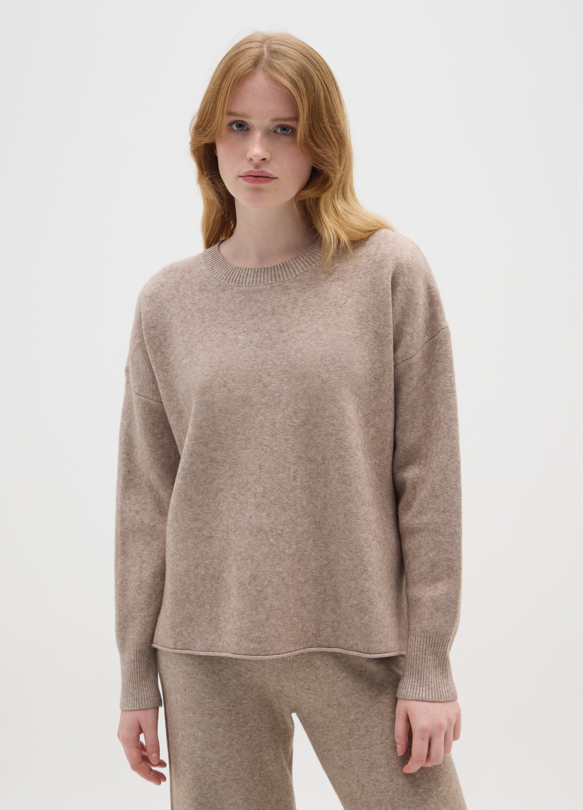 HYBRID, Maglia Beige Regular Fit, Donna, Beige, Taglia: S/M