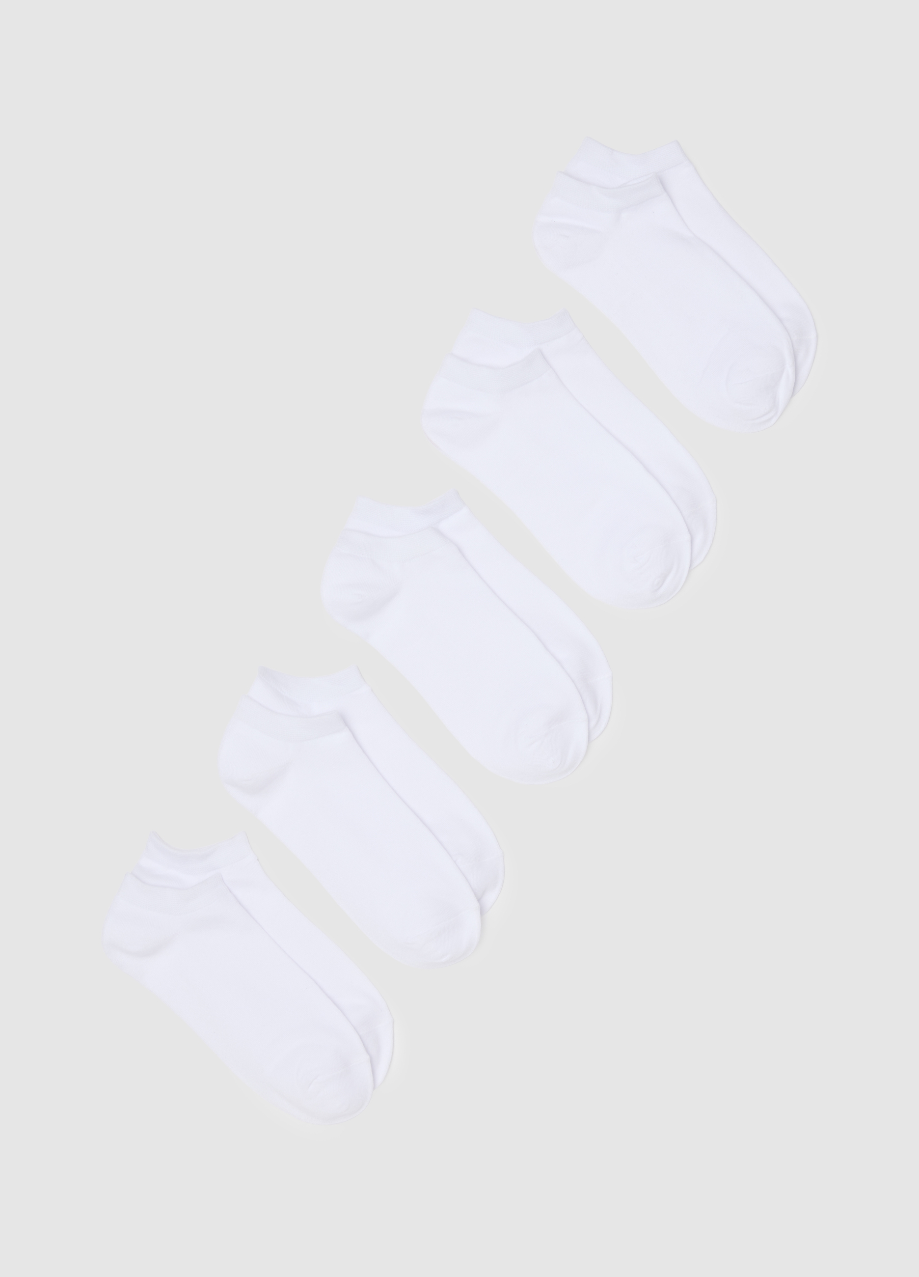 OVS, Multipack Calzini Corti Neri In Misto Cotone Regular Fit, Donna, Nero, Taglia: 36-38