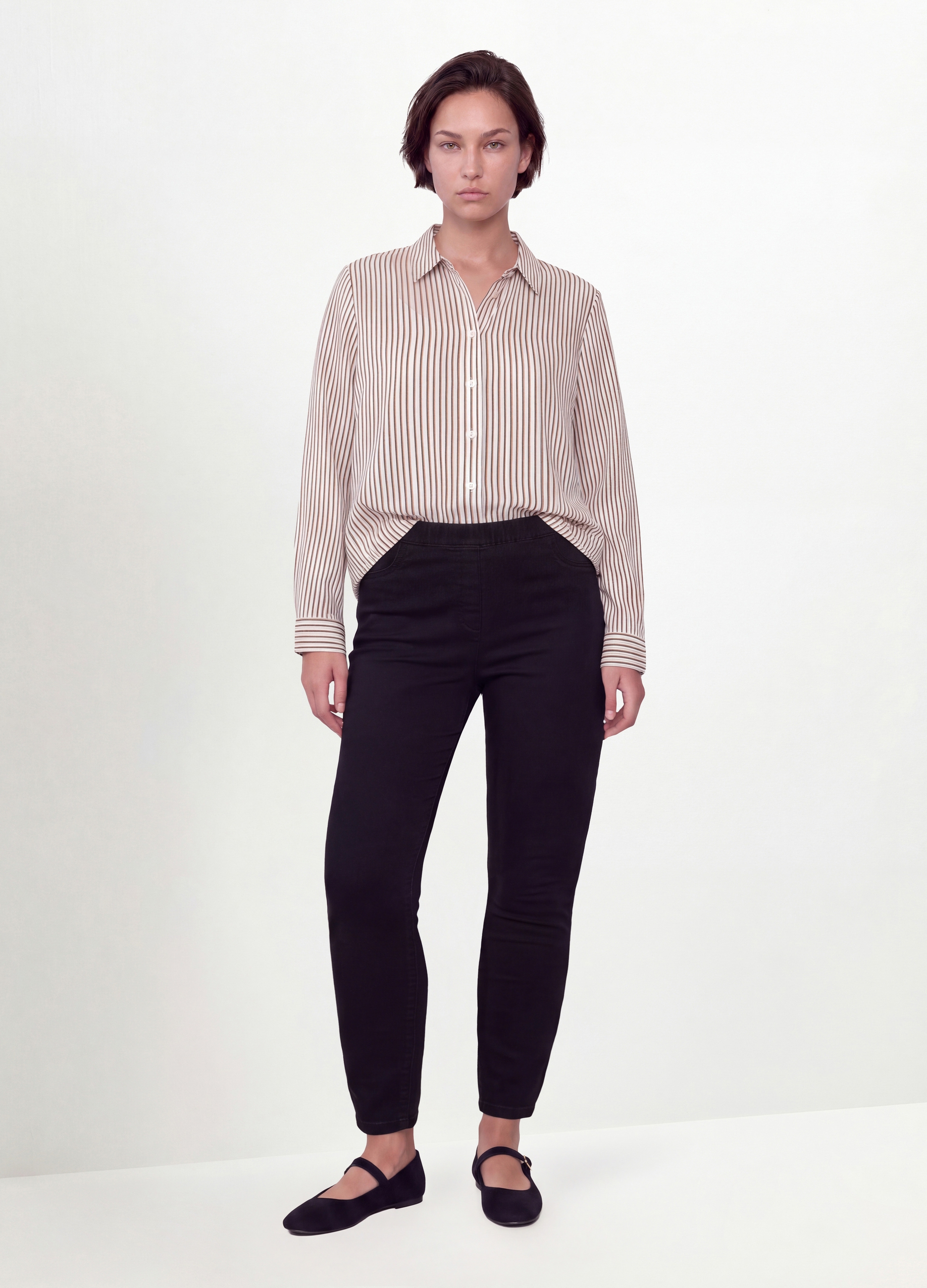 MYA, Jeggings Neri Skinny In Cotone E Viscosa Elasticizzata, Donna, Nero, Taglia: 39