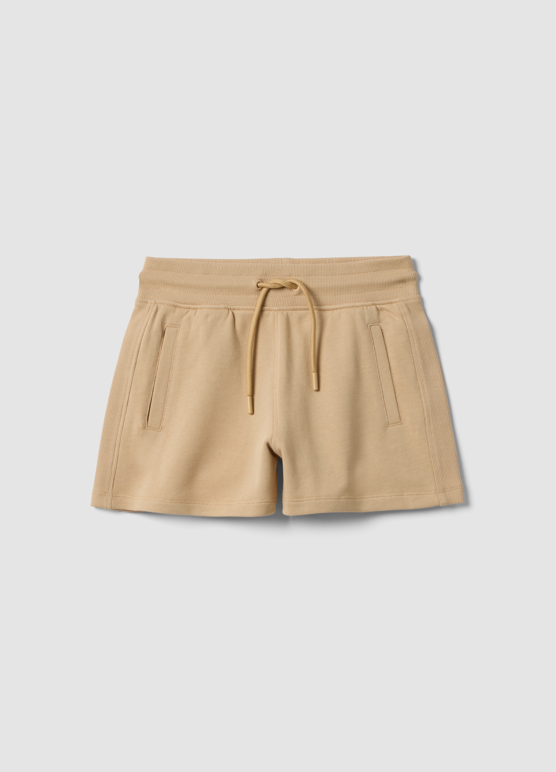 OVS KIDS, Short Beige De Puro Algodón Orgánico Para Niña Con Cintura Elástica, Niña, Beige Oscuro, Talla: 13-14