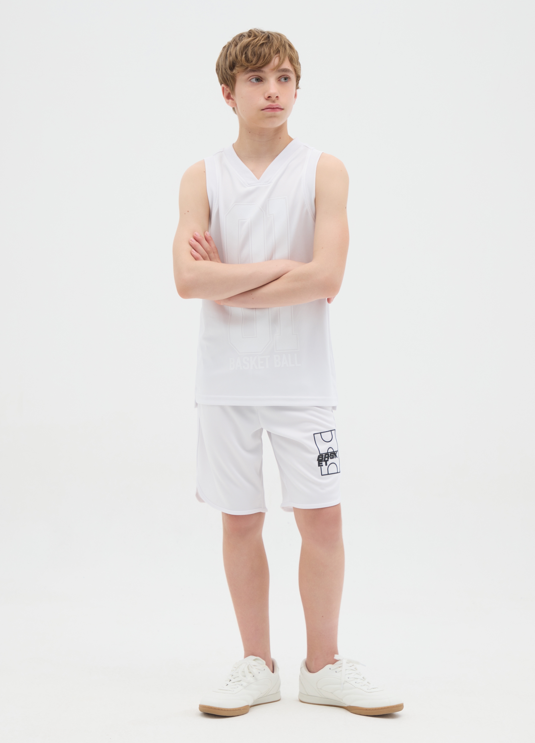 OVS, Pantaloncini Da Ragazzo In Bianco Regular Fit, Bambino, Bianco, Taglia: 10-11