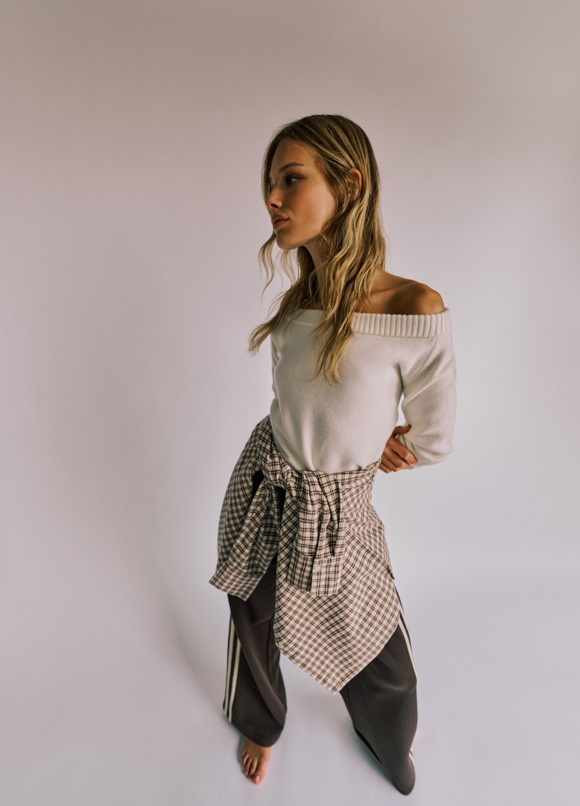 B.ANGEL, Pantaloni In Misto Cotone Marroni Wide Leg, Donna, Marrone, Taglia: L