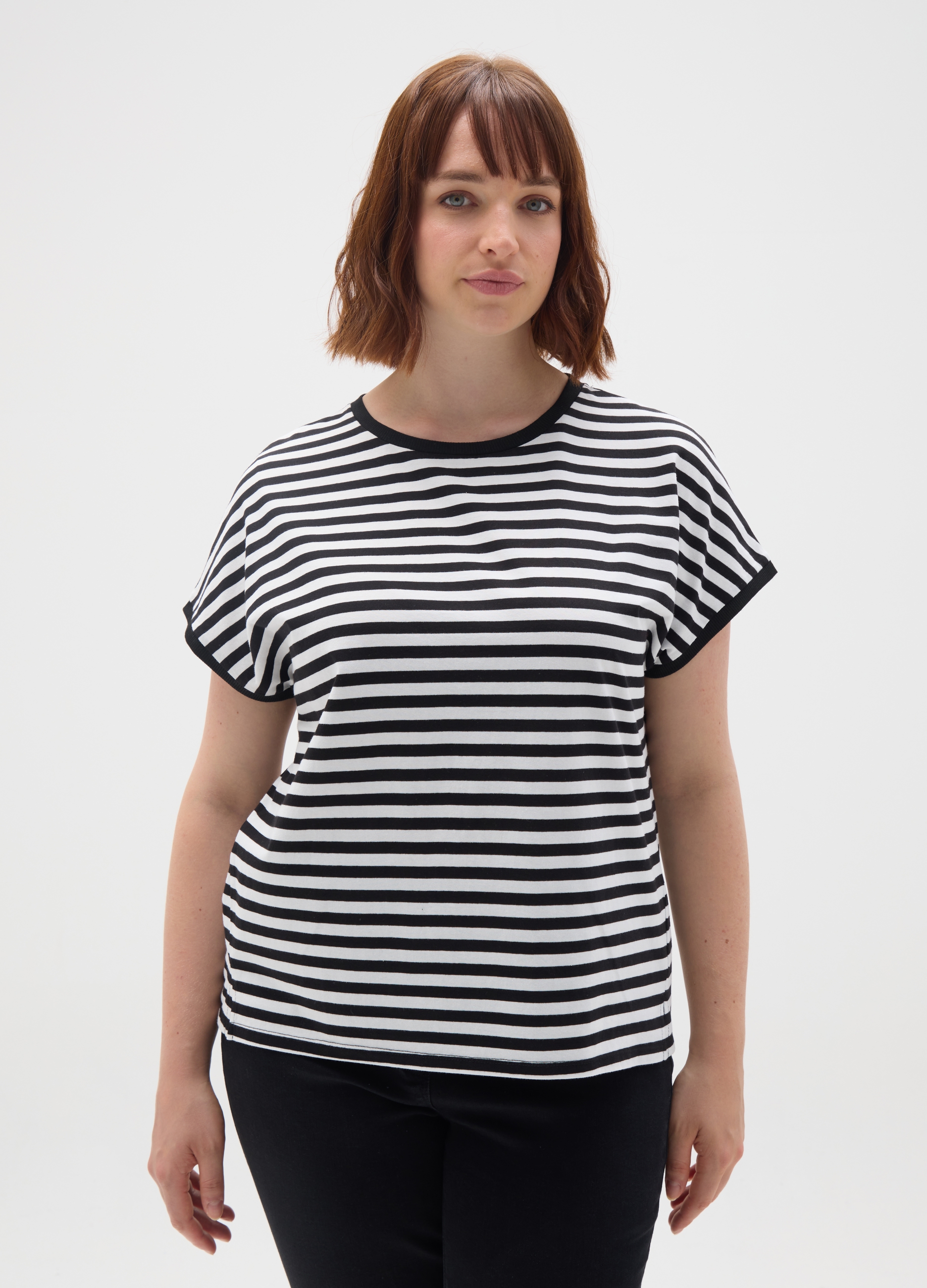 MYA, T-shirt In Puro Cotone Multicolor Regular Fit, Donna, Multicolor, Taglia: M