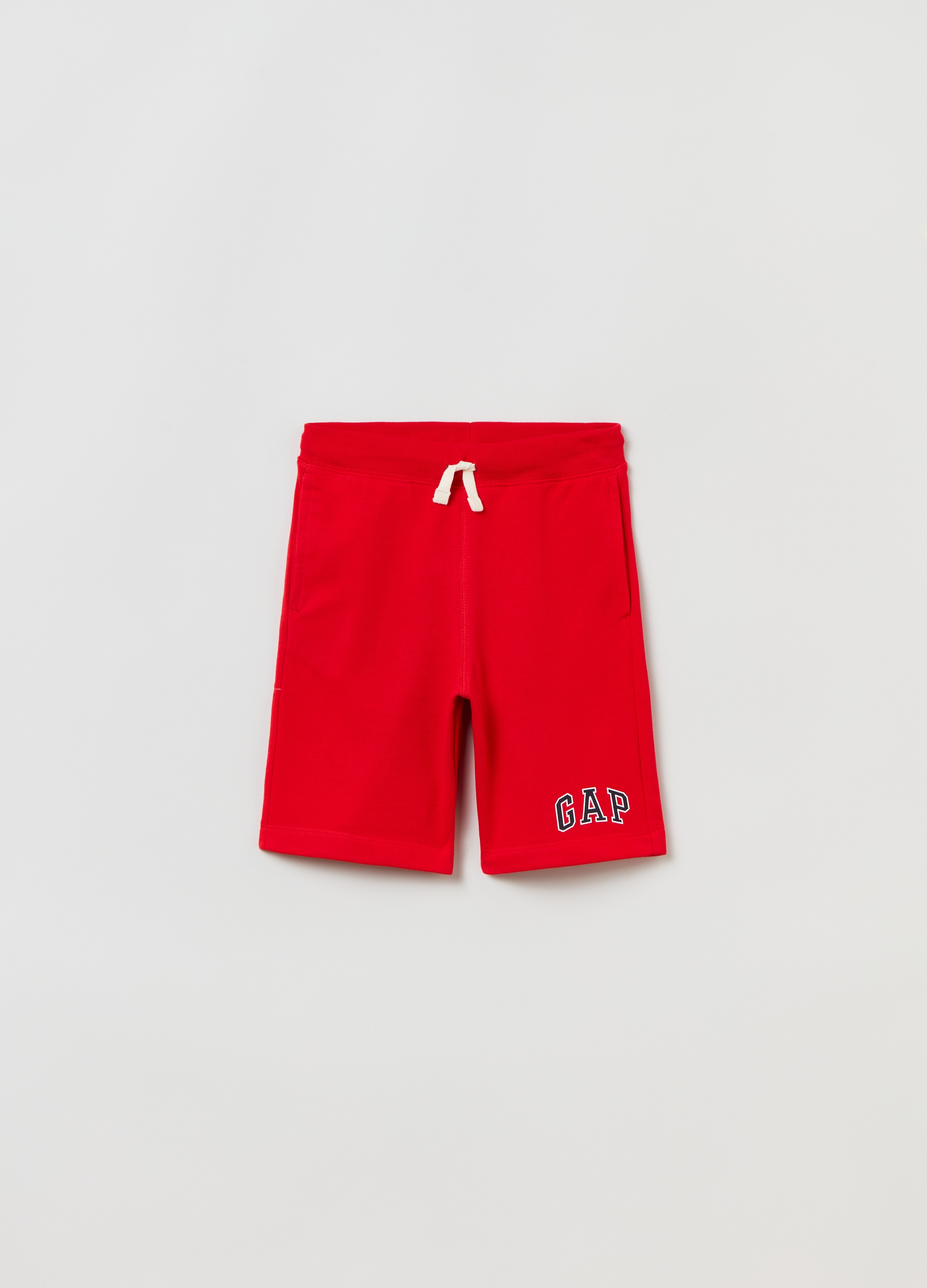 GAP KIDS, Bermuda In French Terry Con Logo, Bambino, Rosso, Taglia: S/114-130
