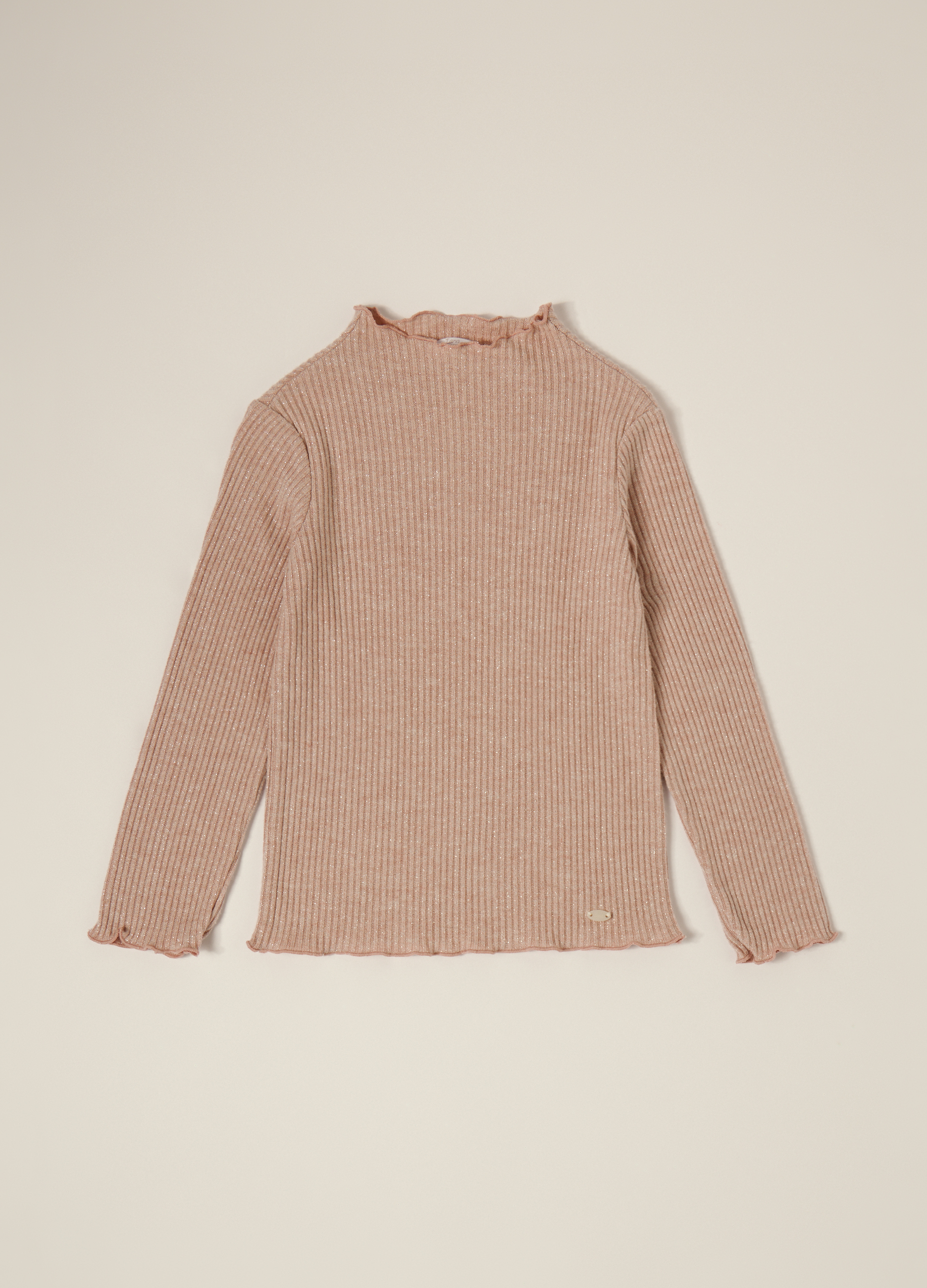 IANA, Maglia Beige A Costine Con Fibre Metalliche, Neonata, Beige, Taglia: 18