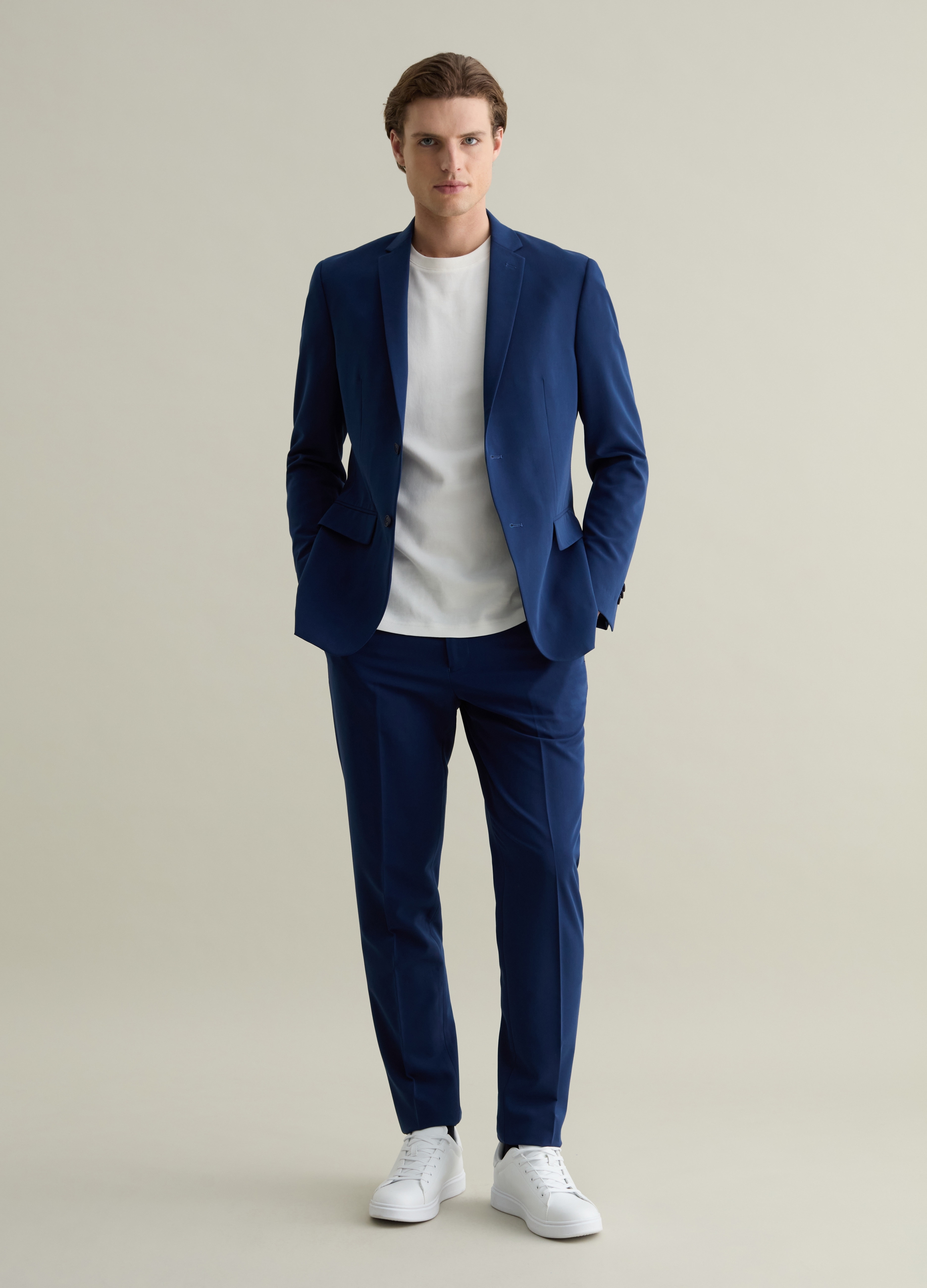 PIOMBO, Pantalone Elegante Stretch Graduate, Uomo, Blu, Taglia: 46