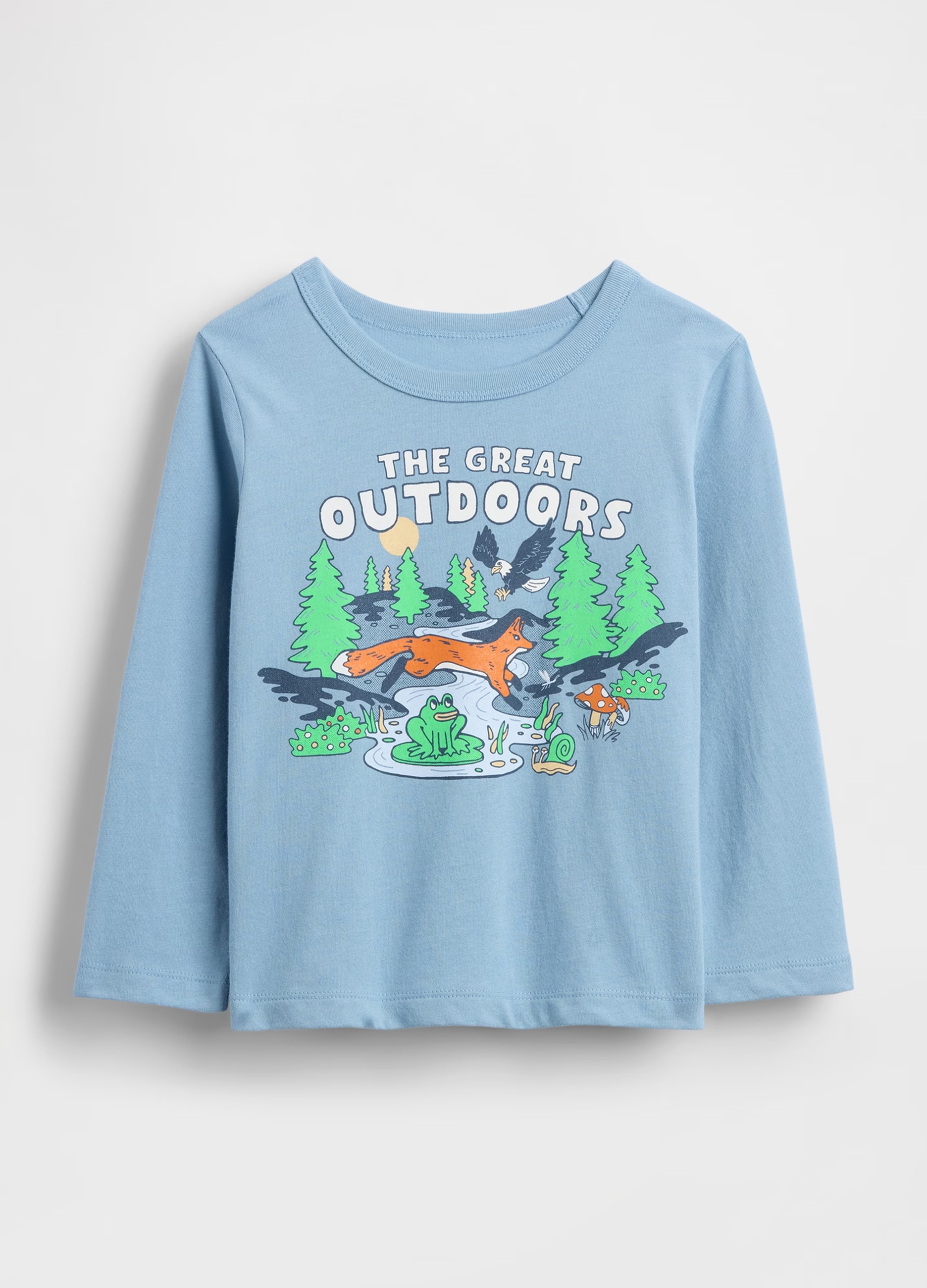 GAP KIDS, Maglietta A Maniche Lunghe, Unisex, Azzurro, Taglia: 18-24M/79-84