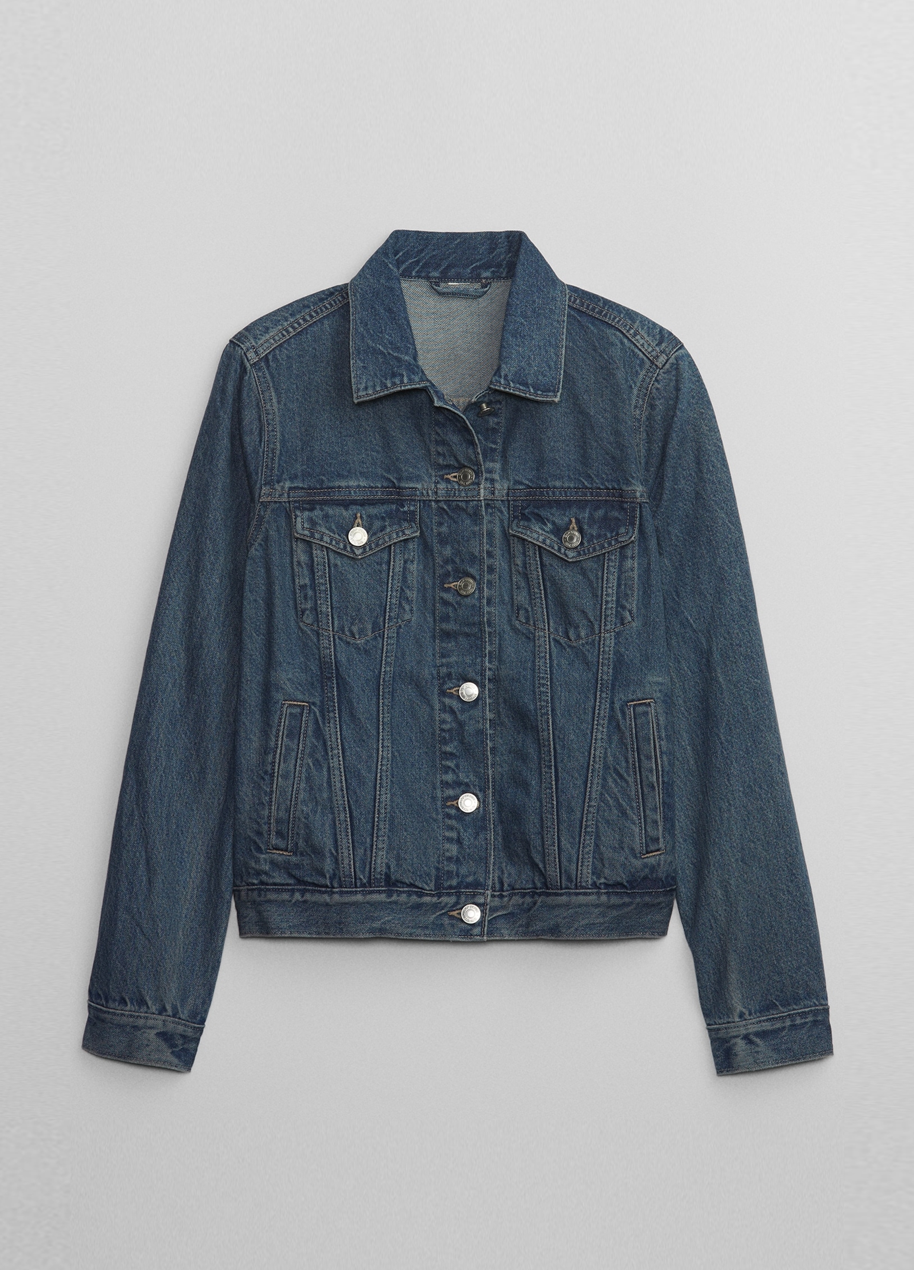 GAP, Giacca Corta In Denim Acid Wash, Donna, Denim, Taglia: XXS