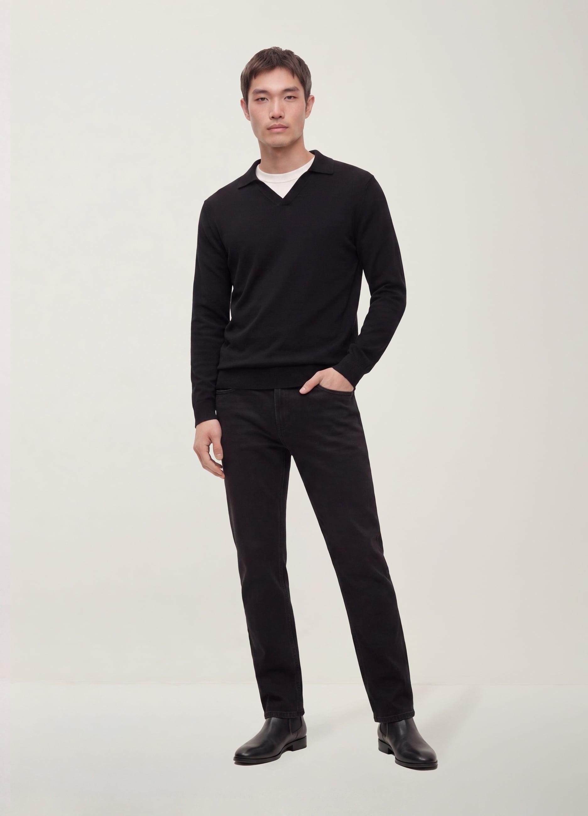 REPUBLIC OF DENIM, Jeans Neri In Misto Cotone, Lyocell E Viscosa Regular Fit, Uomo, Nero, Taglia: 56
